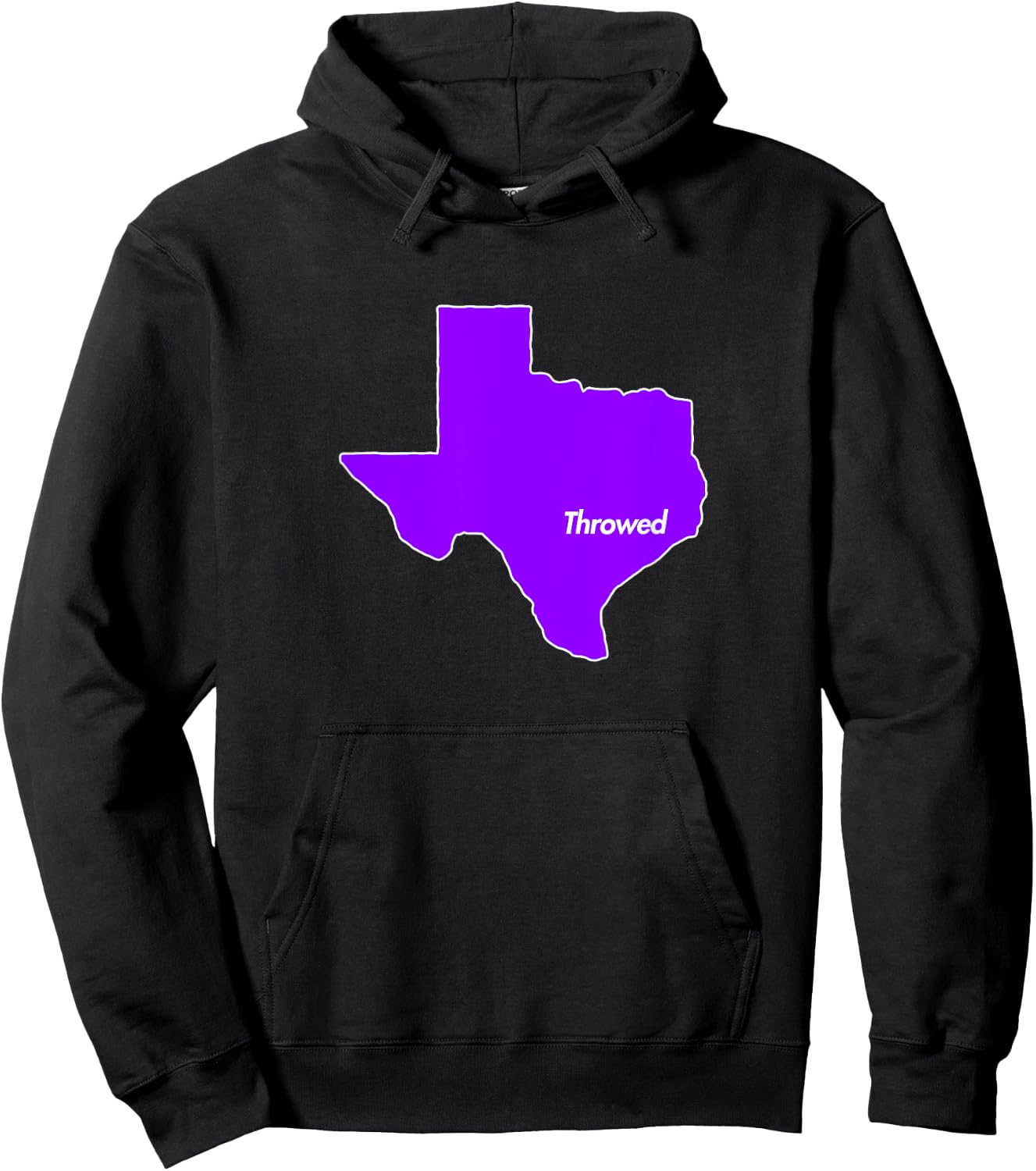 Throwed Houston Purple Texas State TX Lean Screw Chopped Hoodie - Hoodie | Black