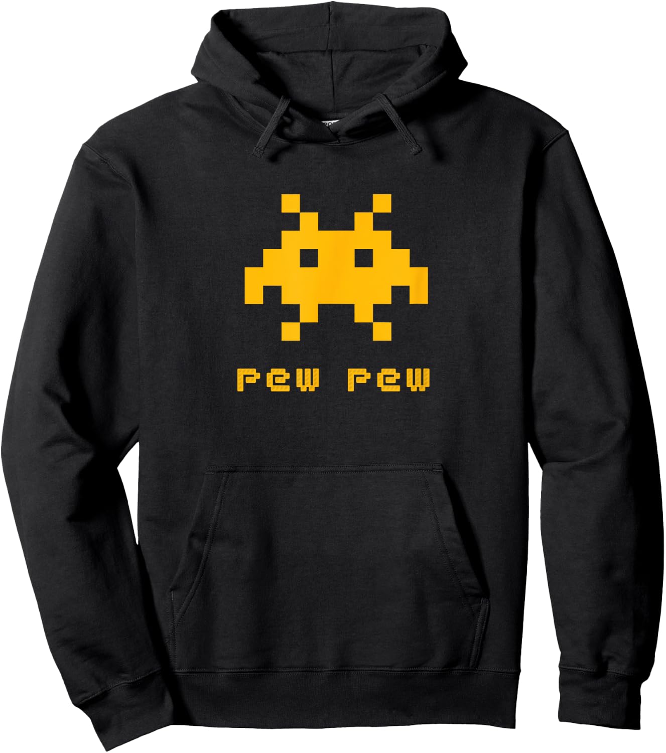 Alien Invaders Pew Pew Space 8-bit Retro Video Game Gift Hoodie - Hoodie | Black