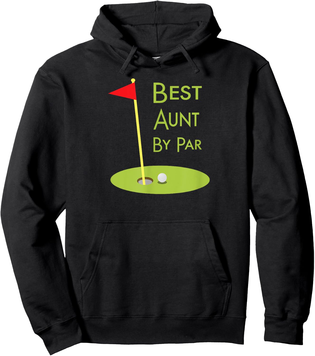Best Aunt By Par Golf Gift Golfing Aunt Golfer Auntie Hoodie - Hoodie | Black