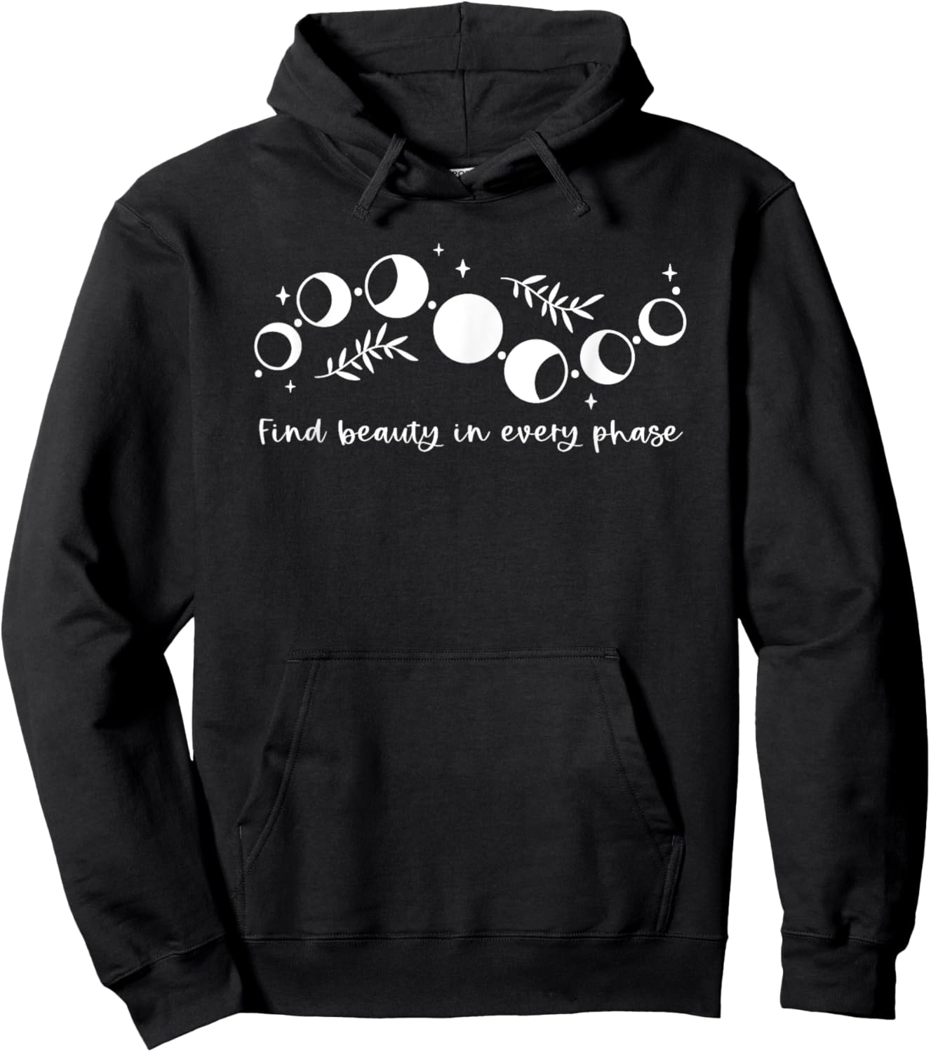 Mystic Lunar Moon Phase Find Beauty In Every Phase Hoodie - Hoodie | Black