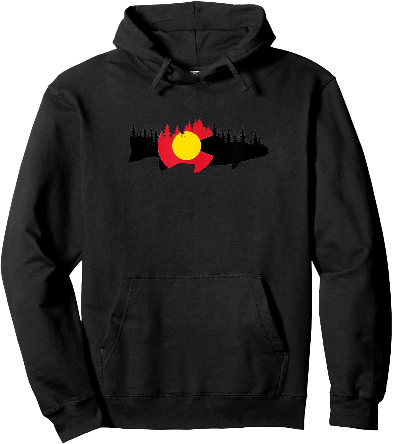 Colorado Fishing Graphic Design Hoodie - Hoodie | Black