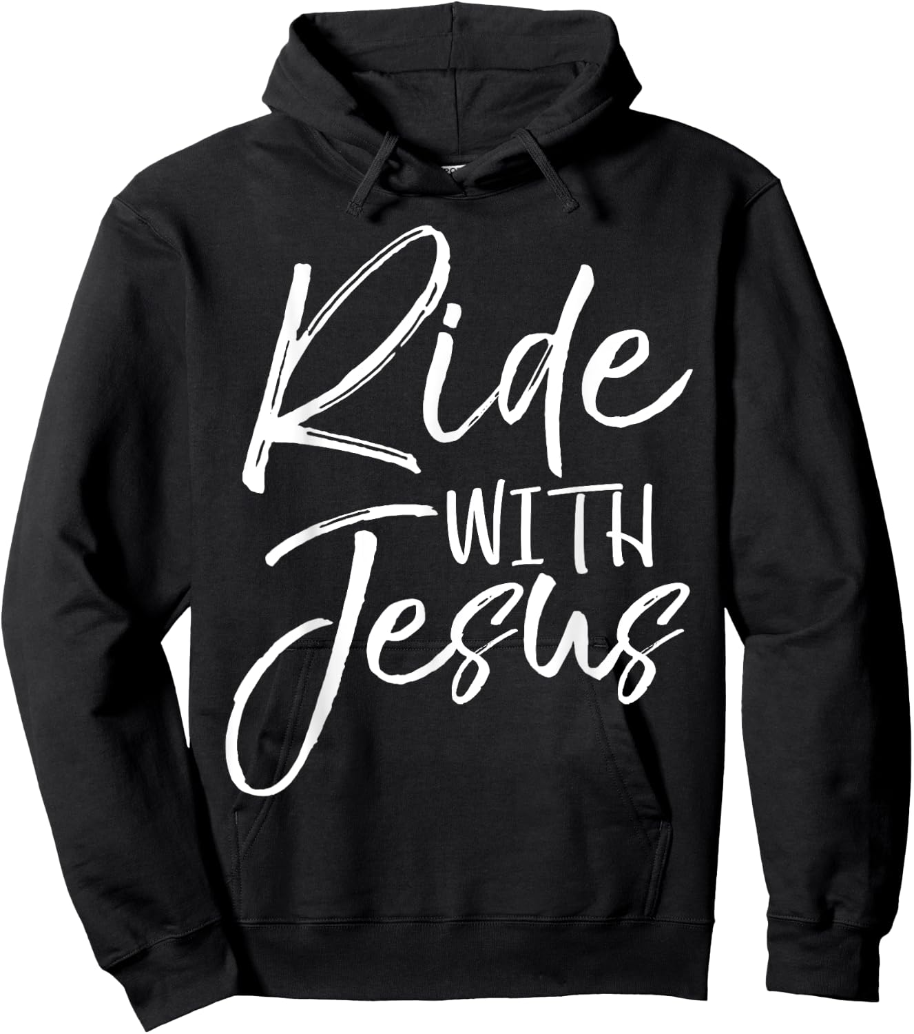 Christian Biker Gift Bike Riding Quote Fun Ride with Jesus Hoodie - Hoodie | Black