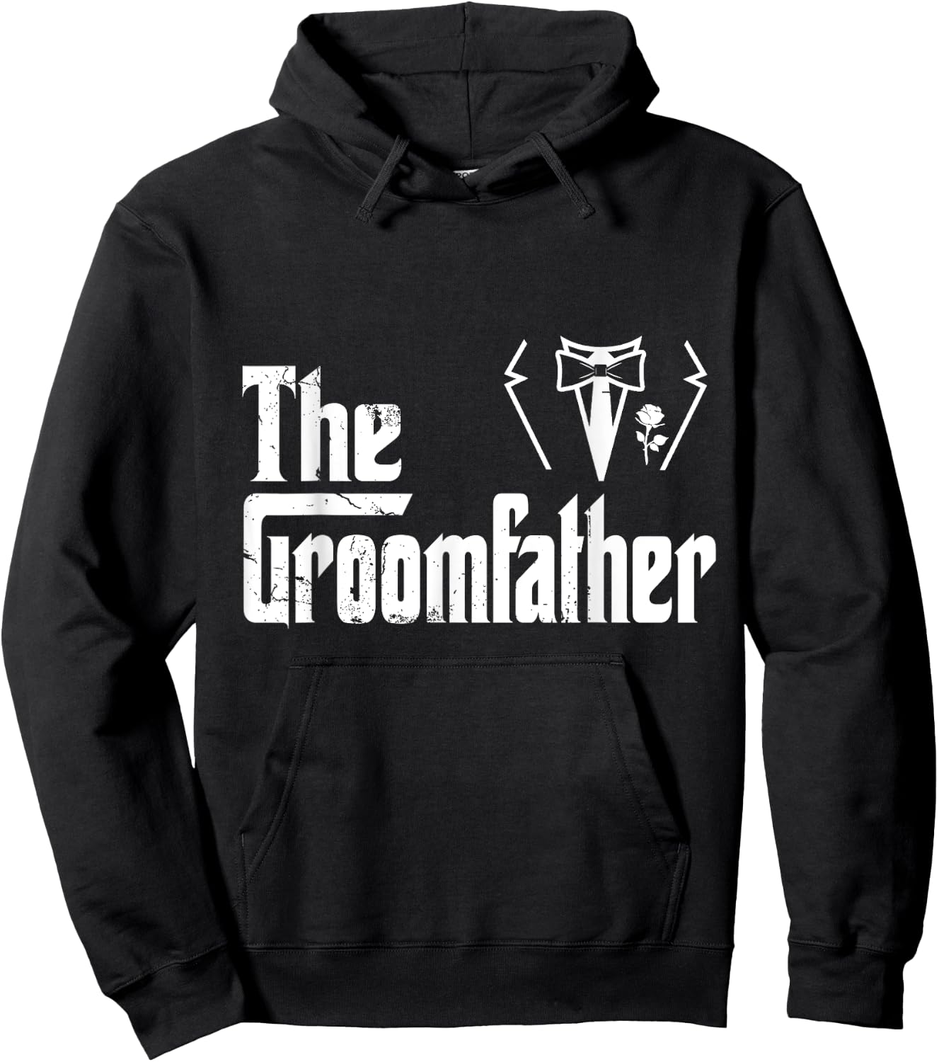 Stepfather Groom Father Rehearsal Husband Grooms Dad Bestmen Hoodie - Hoodie | Black