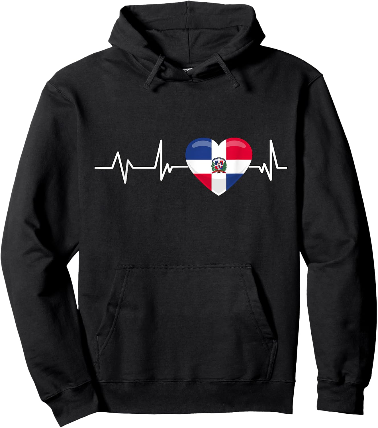 Dominican Republic Heartbeat Gift Dominican Republic Hoodie - Hoodie | Black