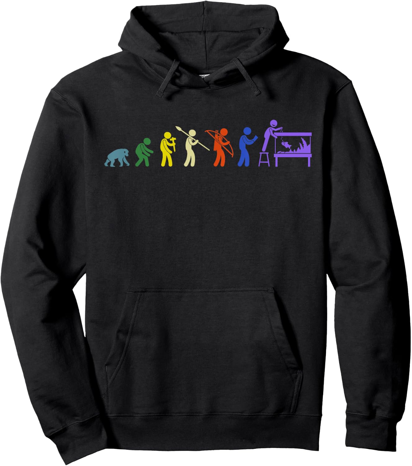 Aquarium Evolution - Fish Keeper Fishkeeping Aquascaper Hoodie - Hoodie | Black