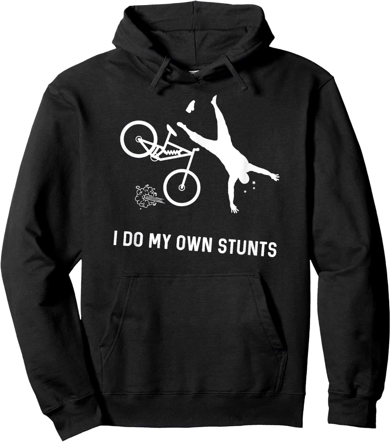 I Do My Own Stunts Downhill Mountain Bike Hoodie - Hoodie | Black