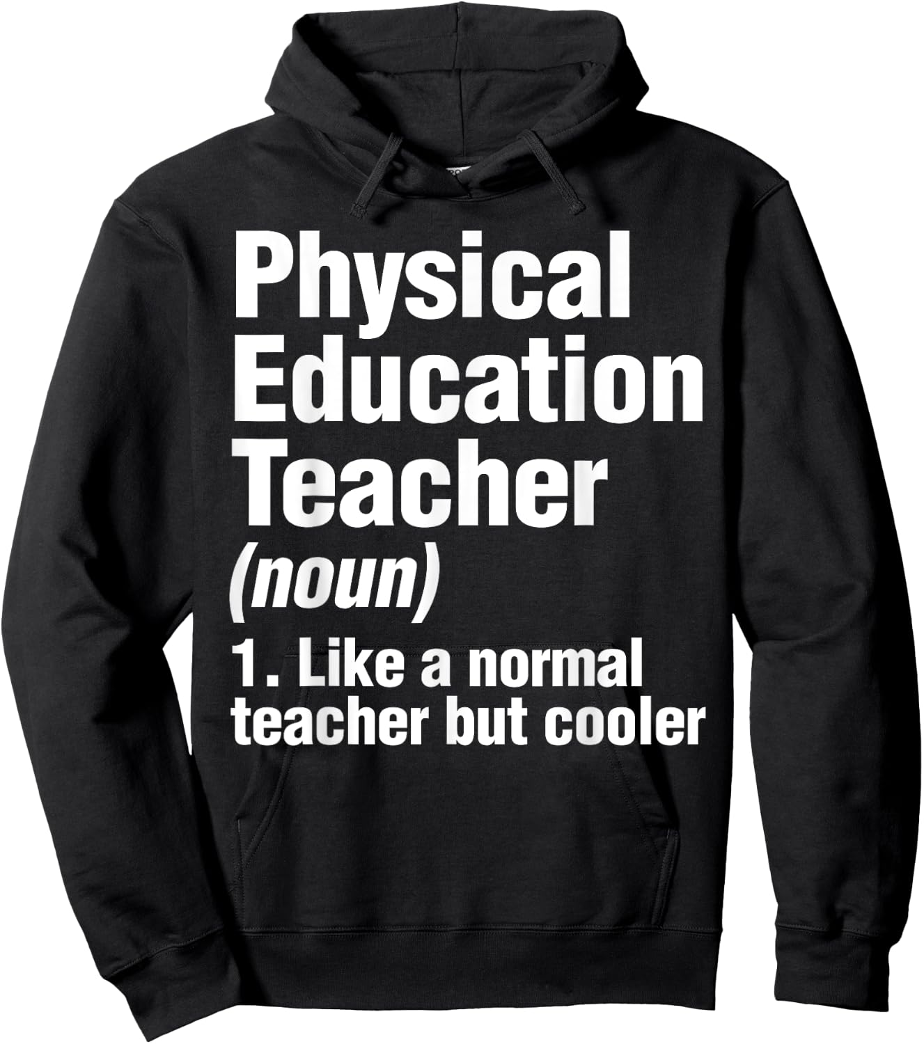Physical Education Teacher Definition PE Gym Coach Women Kids Hoodie - Hoodie | Black