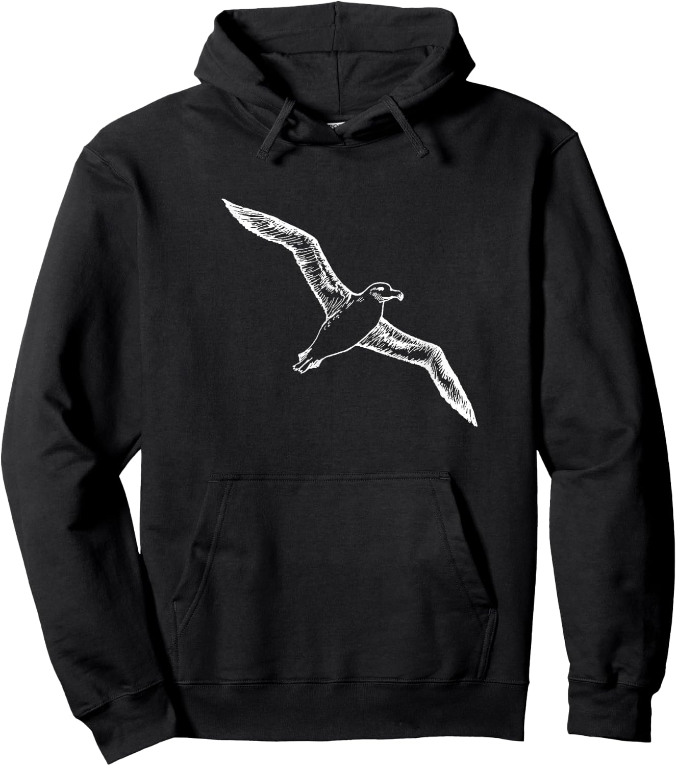 Flying Albatross Bird Design Gift Bird Lover Men Women Hoodie - Hoodie | Black