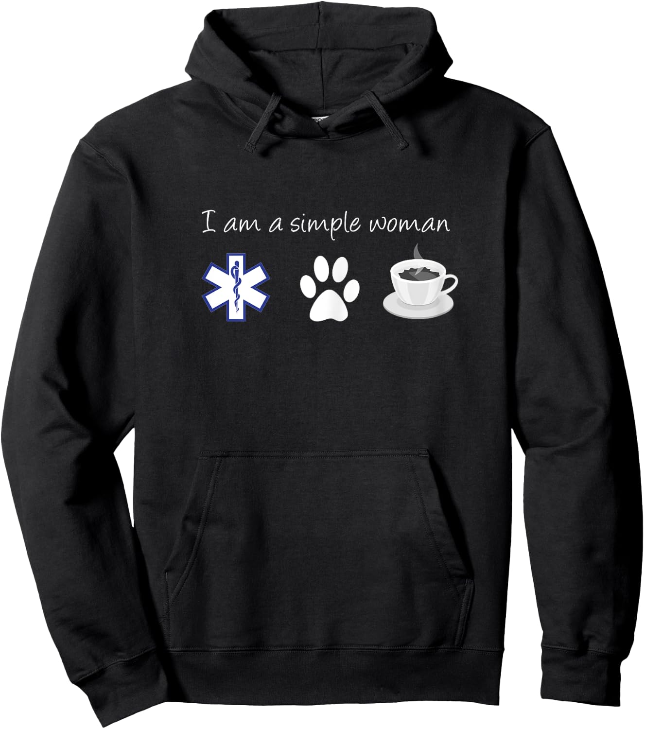 EMT Dogs Coffee Shirt Dog Lover EMT Coffee Lover Gift Hoodie - Hoodie | Black