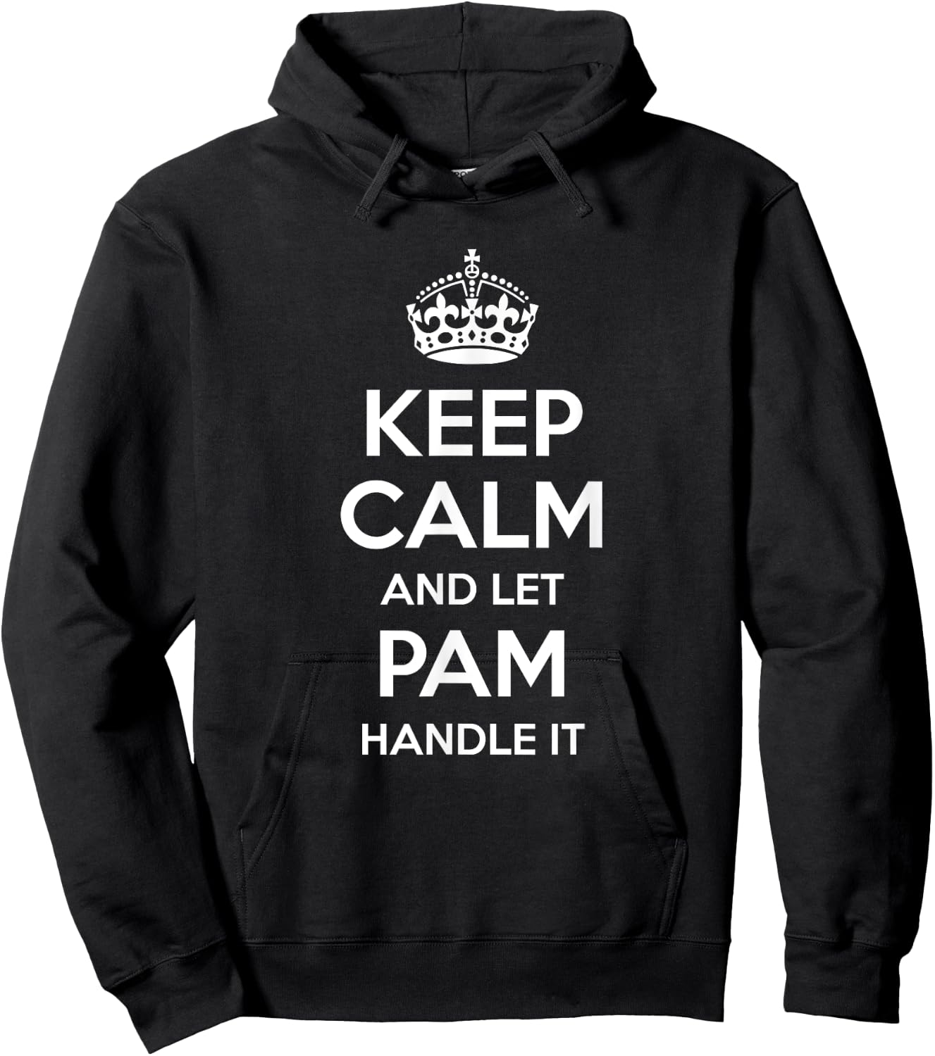PAM Keep Calm Personalized Name Funny Birthday Gift Hoodie - Hoodie | Black