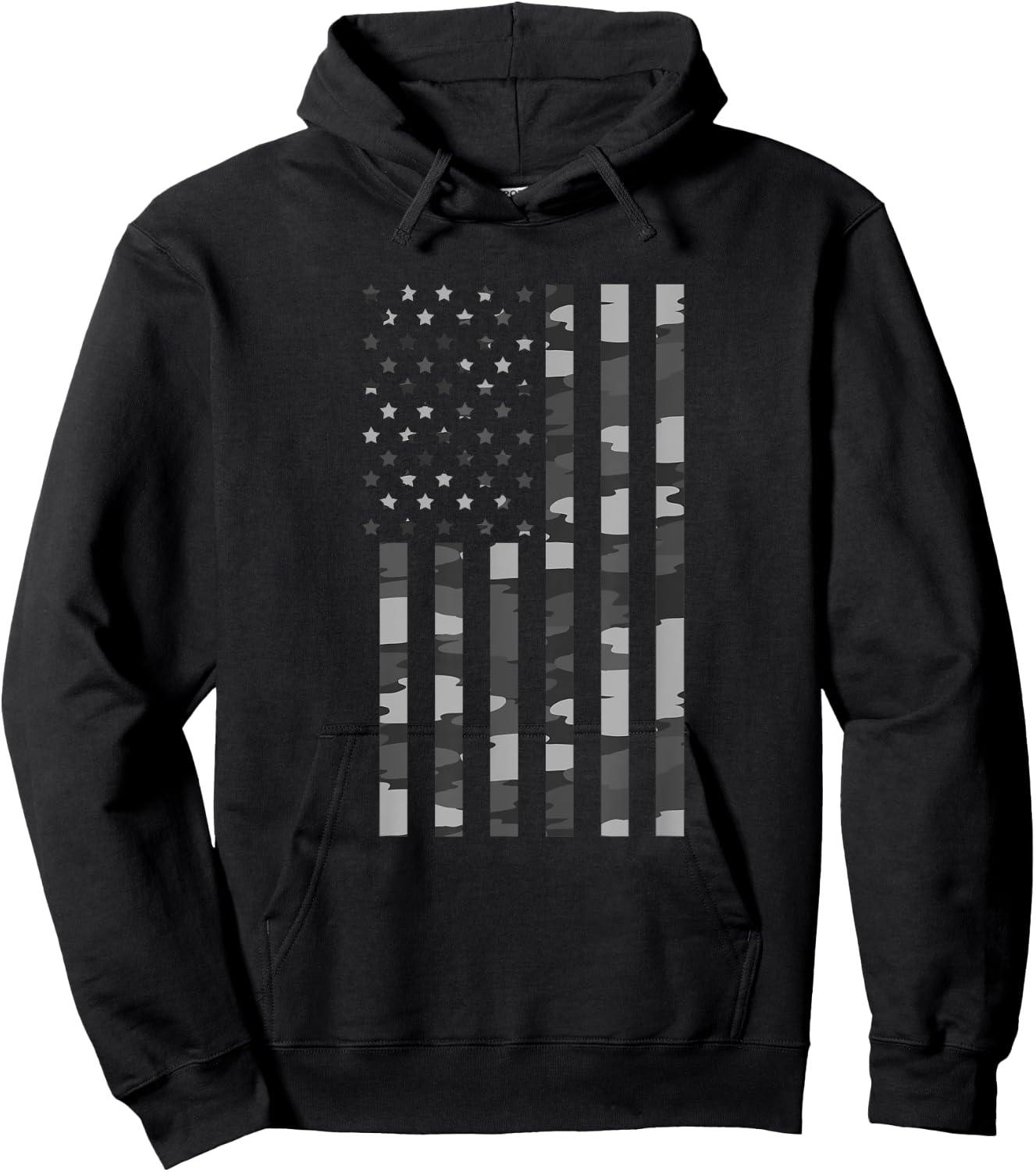 American Flag Camouflage Cool Camo Military Patriot Gift Kids Men Hoodie - Hoodie | Black