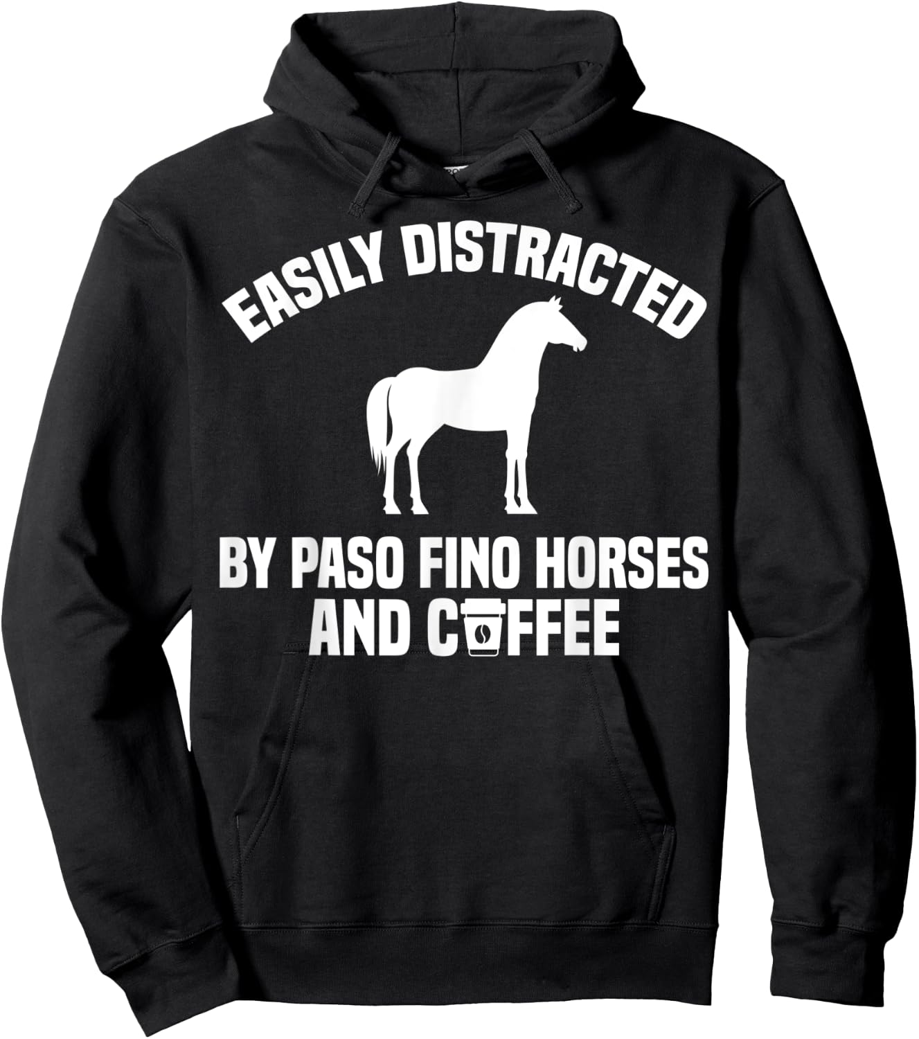 Paso Fino Coffee Apparel - Funny Cute Horse Lover Design Hoodie - Hoodie | Black