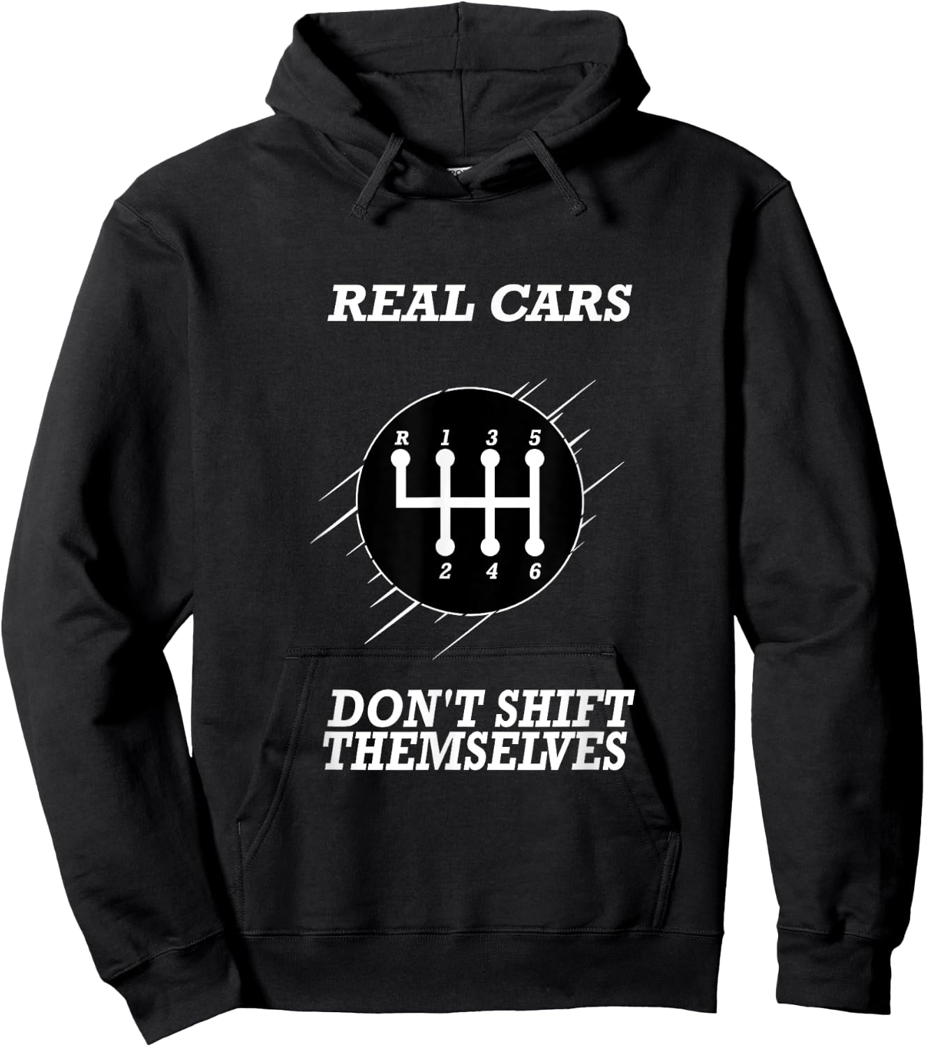6 Speed Manual Transmission Shift Pattern Hoodie - Hoodie | Black