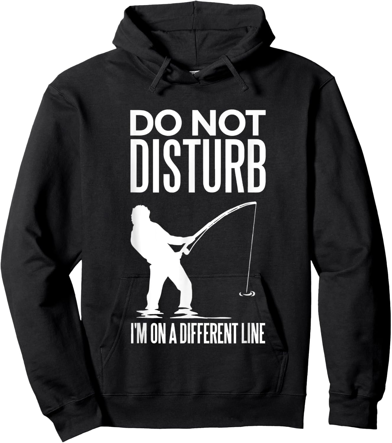 Don't Disturb I'm on Another Line - Angler Fishing Joke Hoodie - Hoodie | Black