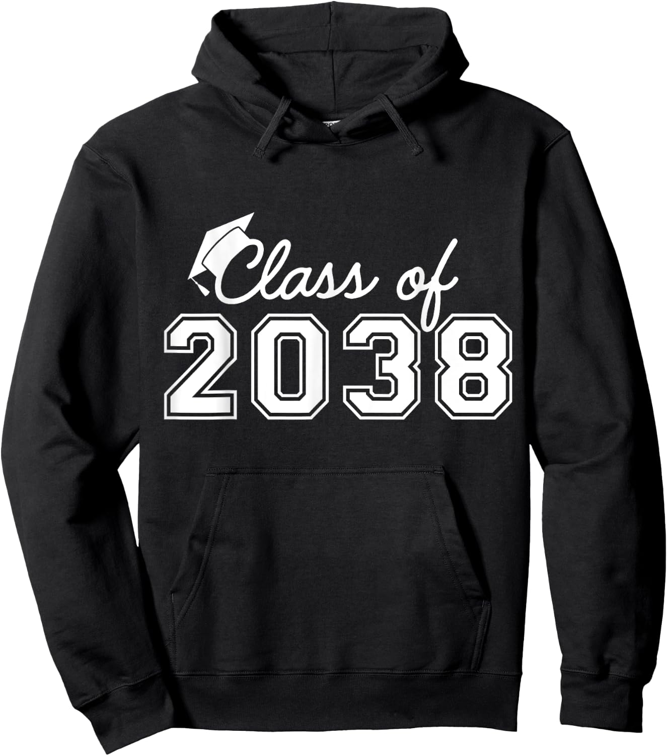 Class Of 2038 Grow With Me Graduation First Day of School Hoodie - Hoodie | Black