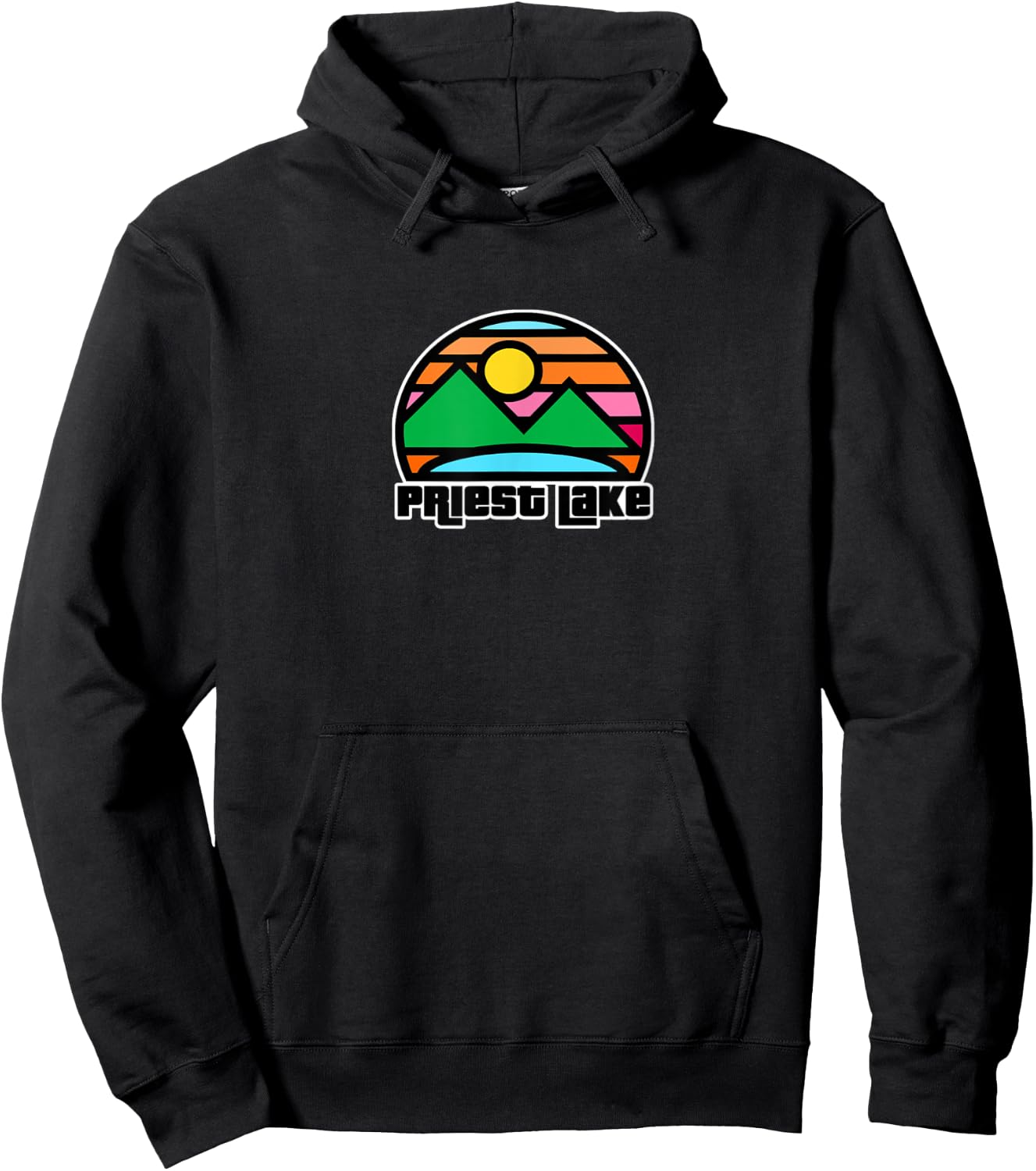 Priest Lake Idaho Nature Vacation Souvenir Hoodie - Hoodie | Black