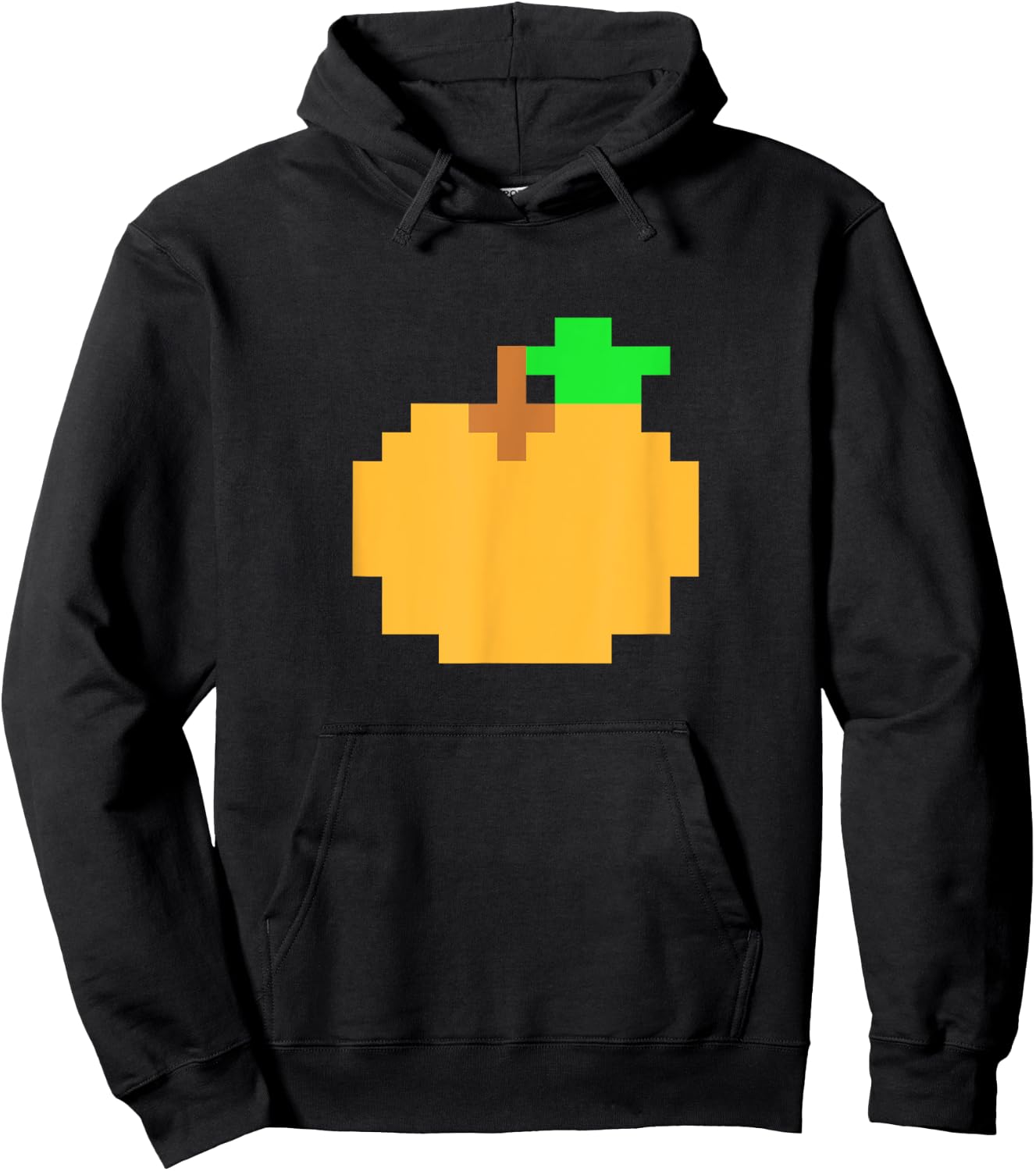 Orange Pixel 8-bit Arcade Video Game Matching Costume Team Hoodie - Hoodie | Black