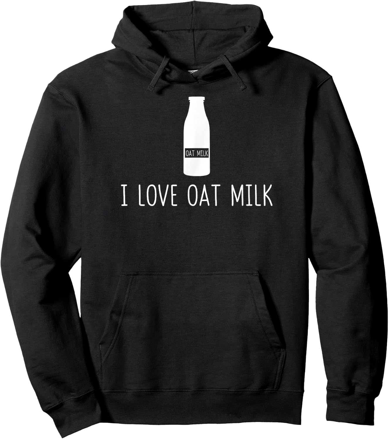 Oat Milk Non dairy milk Dairy free milk I Love Oat Milk Gift Hoodie - Hoodie | Black