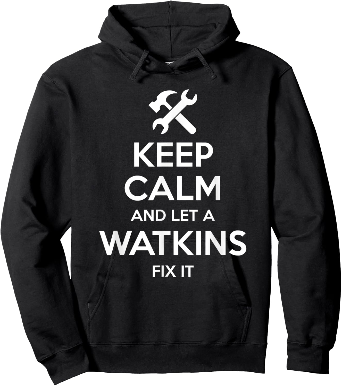 WATKINS Funny Surname Birthday Family Tree Reunion Gift Hoodie - Hoodie | Black