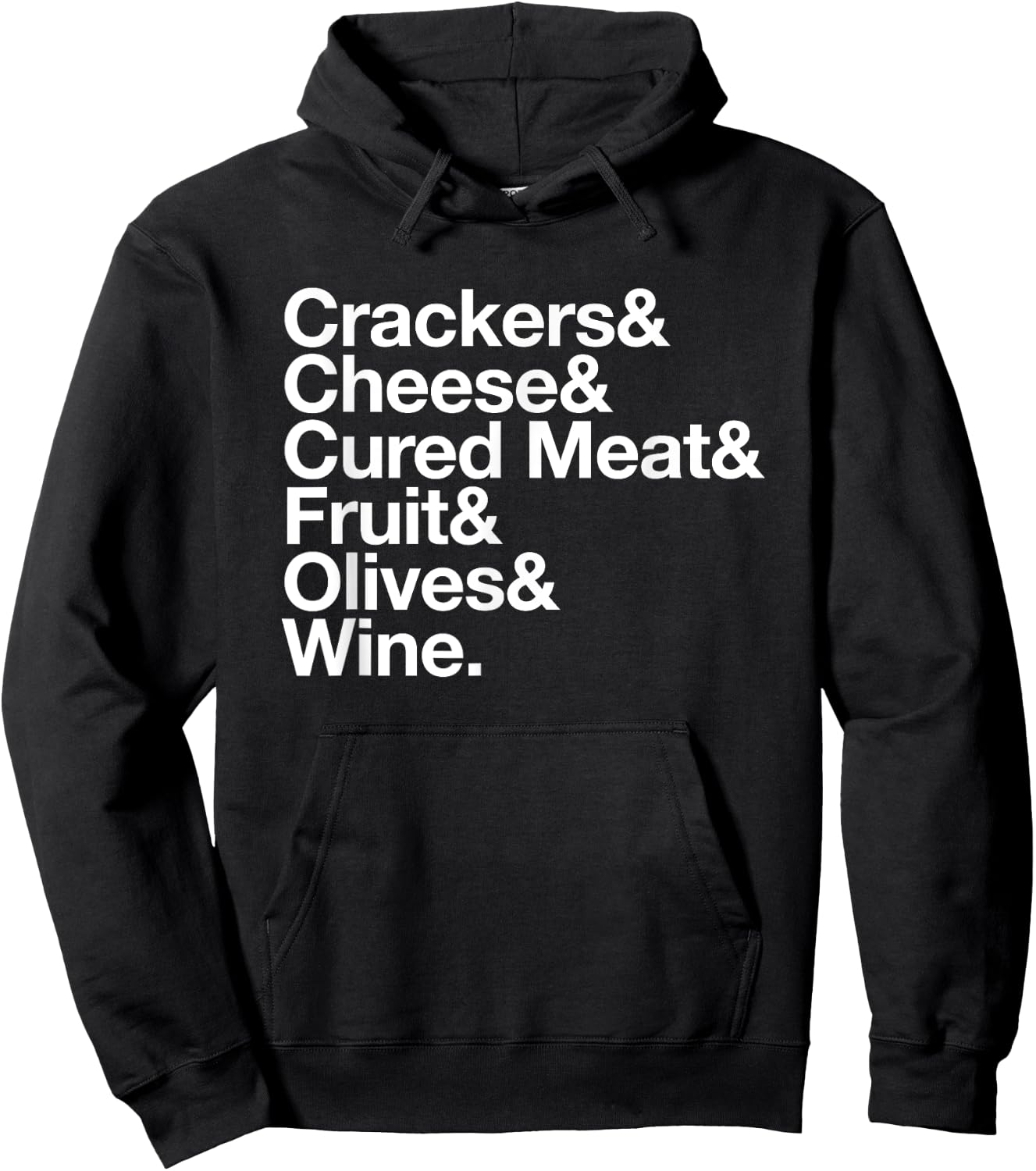 Charcuterie Board Shirt Cheese Lover Foodie Ampersand List Hoodie - Hoodie | Black
