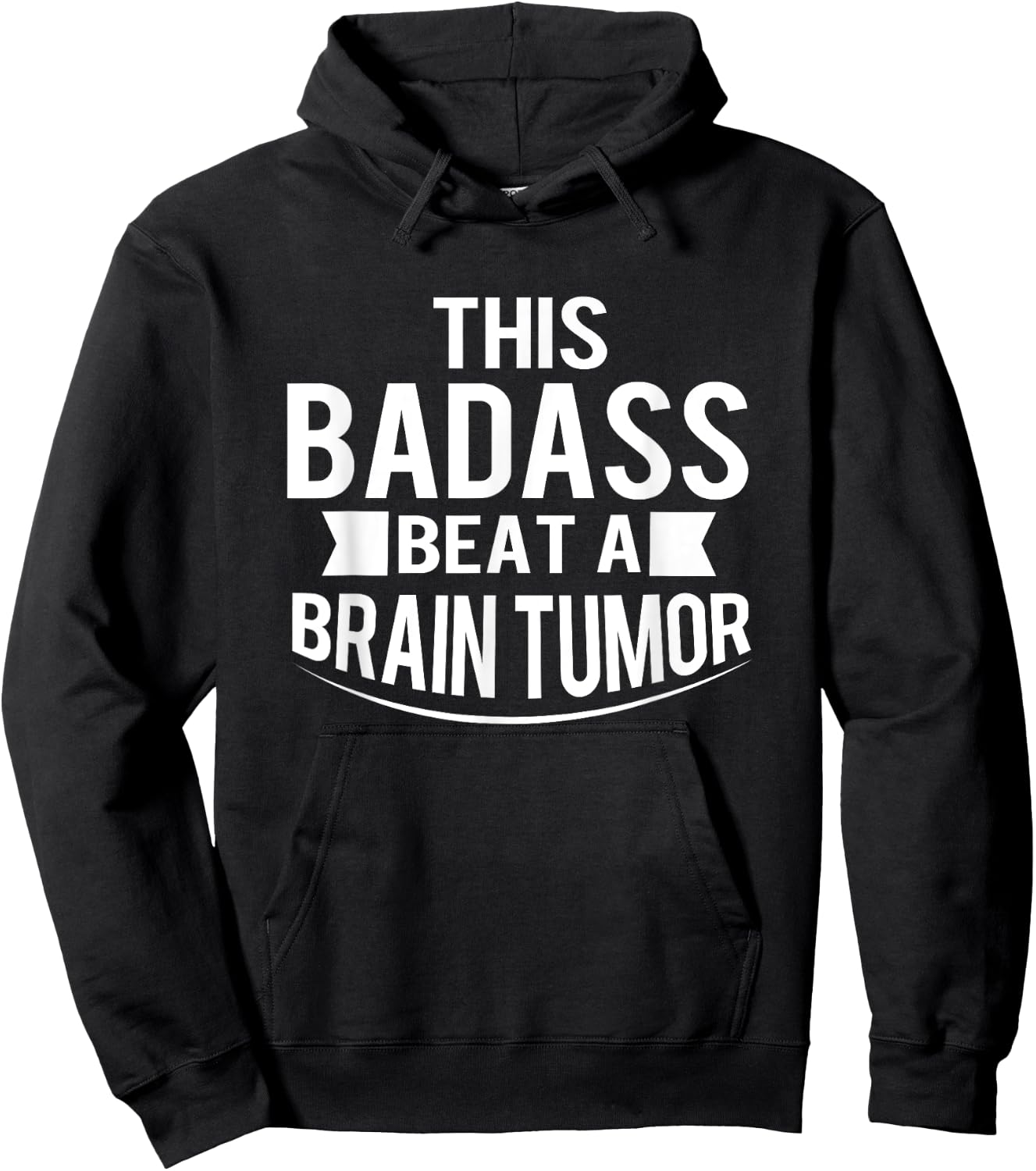 This Badass Beat A Brain Tumor Survivor Gift Hoodie - Hoodie | Black