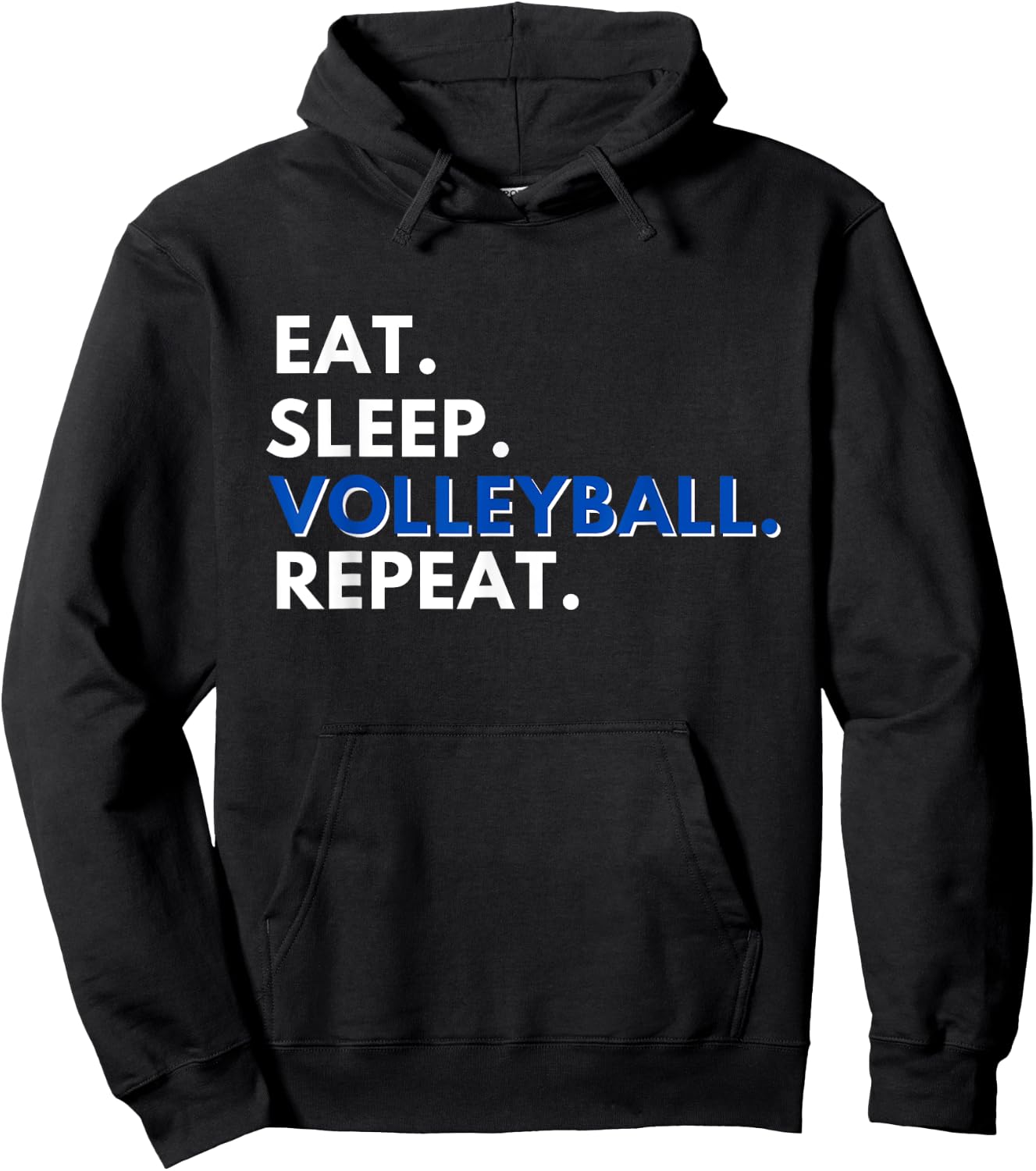 Eat Sleep Volleyball Repeat - Funny Volleyball Lover Gift Hoodie - Hoodie | Black