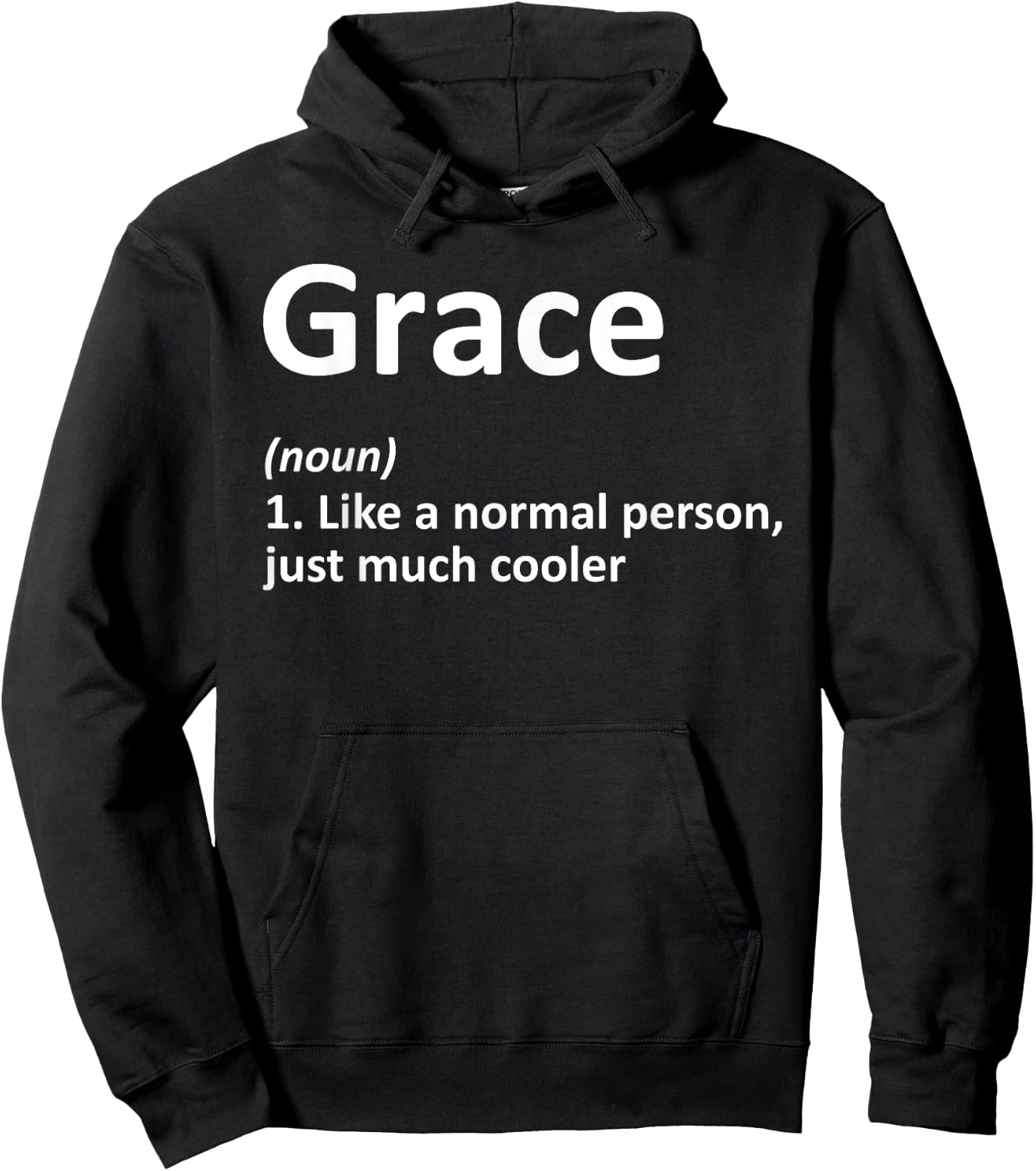 GRACE Definition Personalized Name Funny Birthday Gift Hoodie - Hoodie | Black