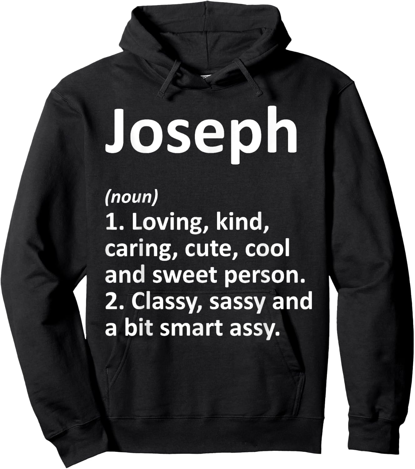 JOSEPH Definition Personalized Name Funny Birthday Gift Hoodie - Hoodie | Black
