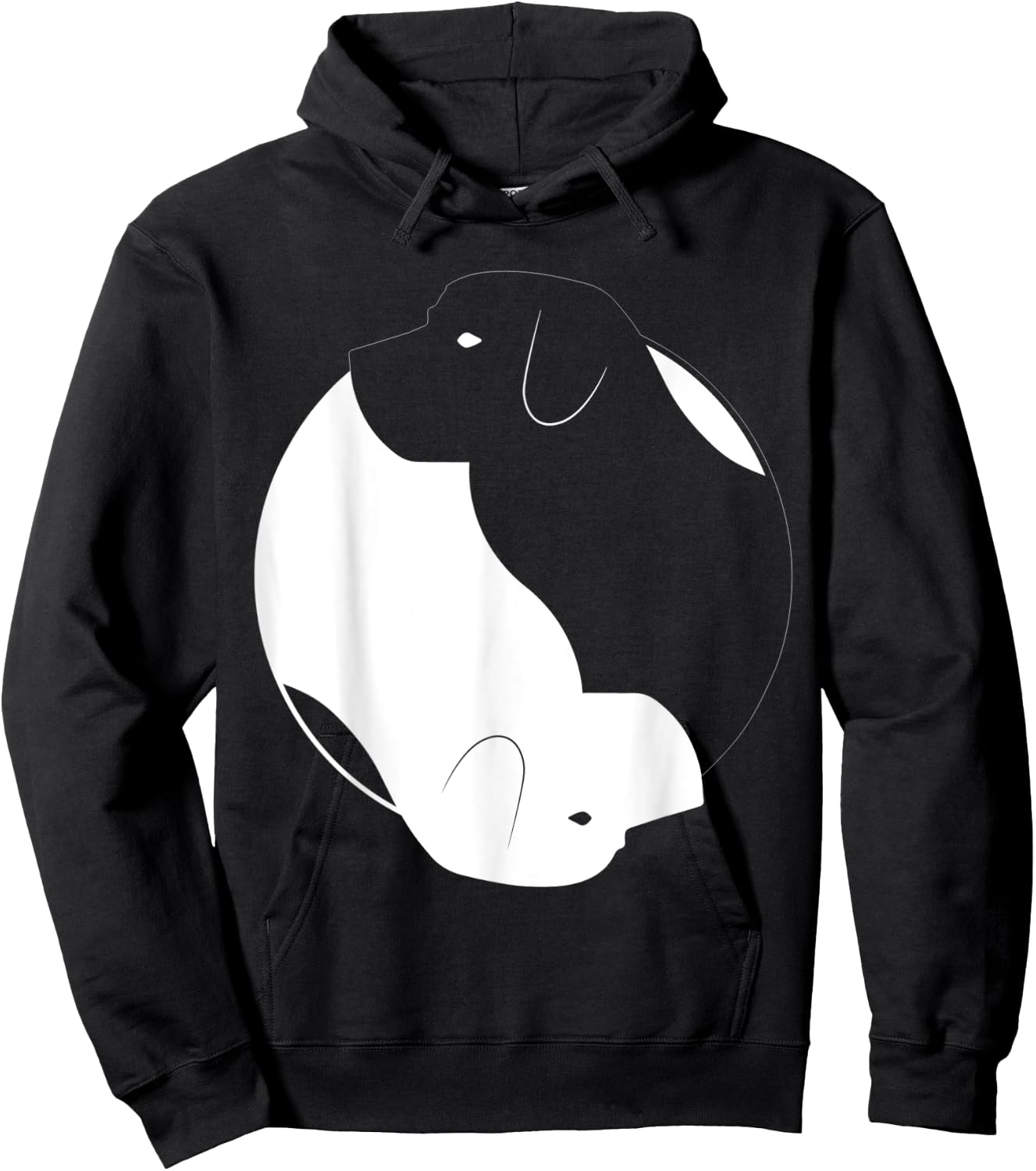 Yin Yang Labrador Funny Retriever Symbol Zen Meditation Hoodie - Hoodie | Black