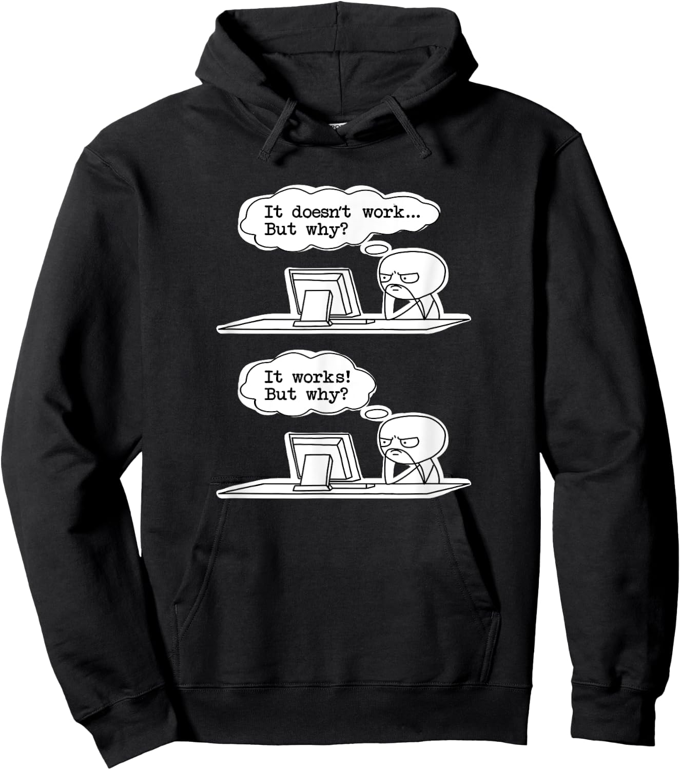 Computer software developer meme - it works on my machine Hoodie - Hoodie | Black