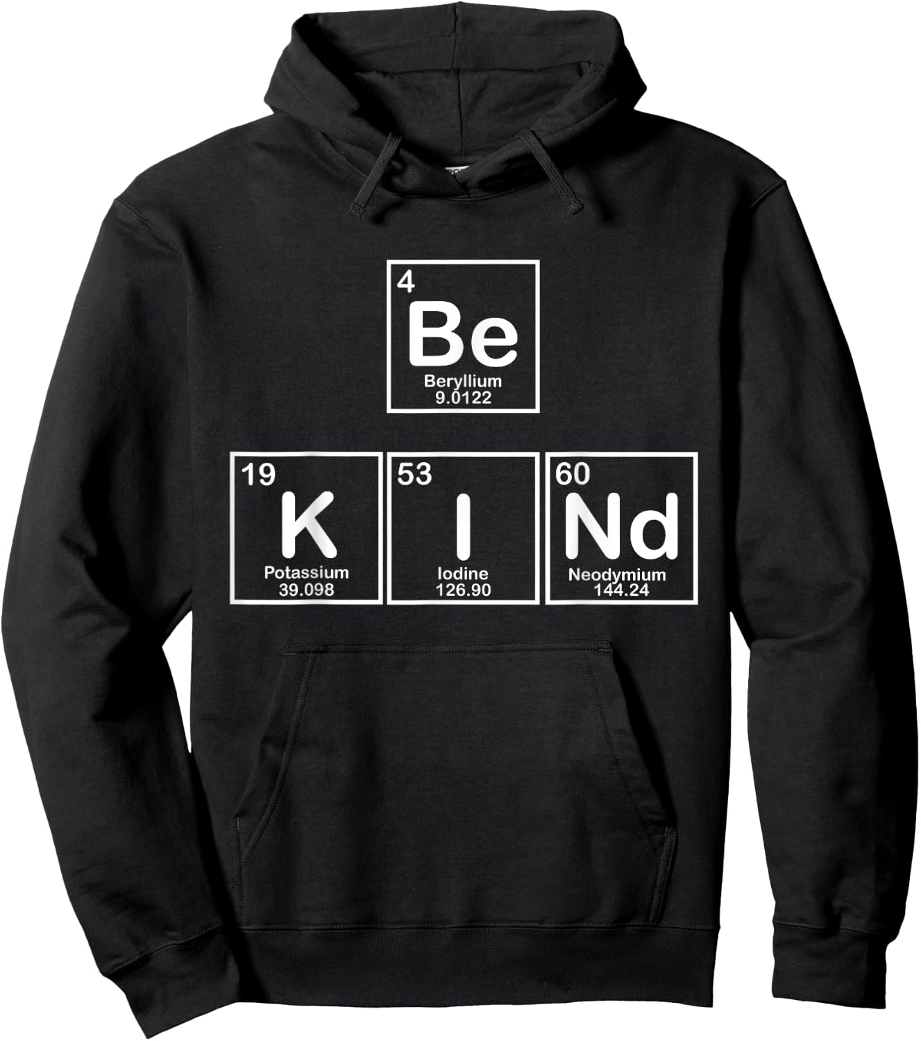 Be Kind Periodic Table of Essential Human Elements Hoodie - Hoodie | Black