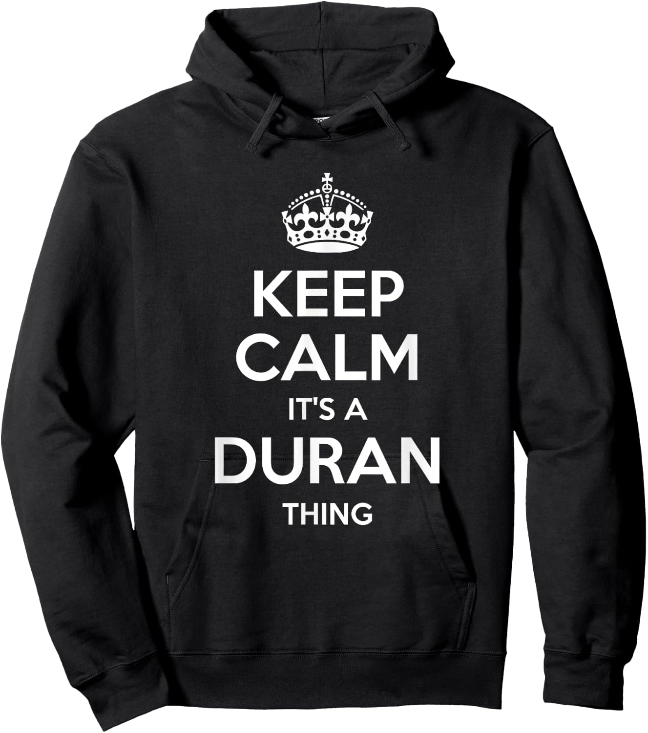 DURAN Surname Funny Family Tree Birthday Reunion Gift Hoodie - Hoodie | Black