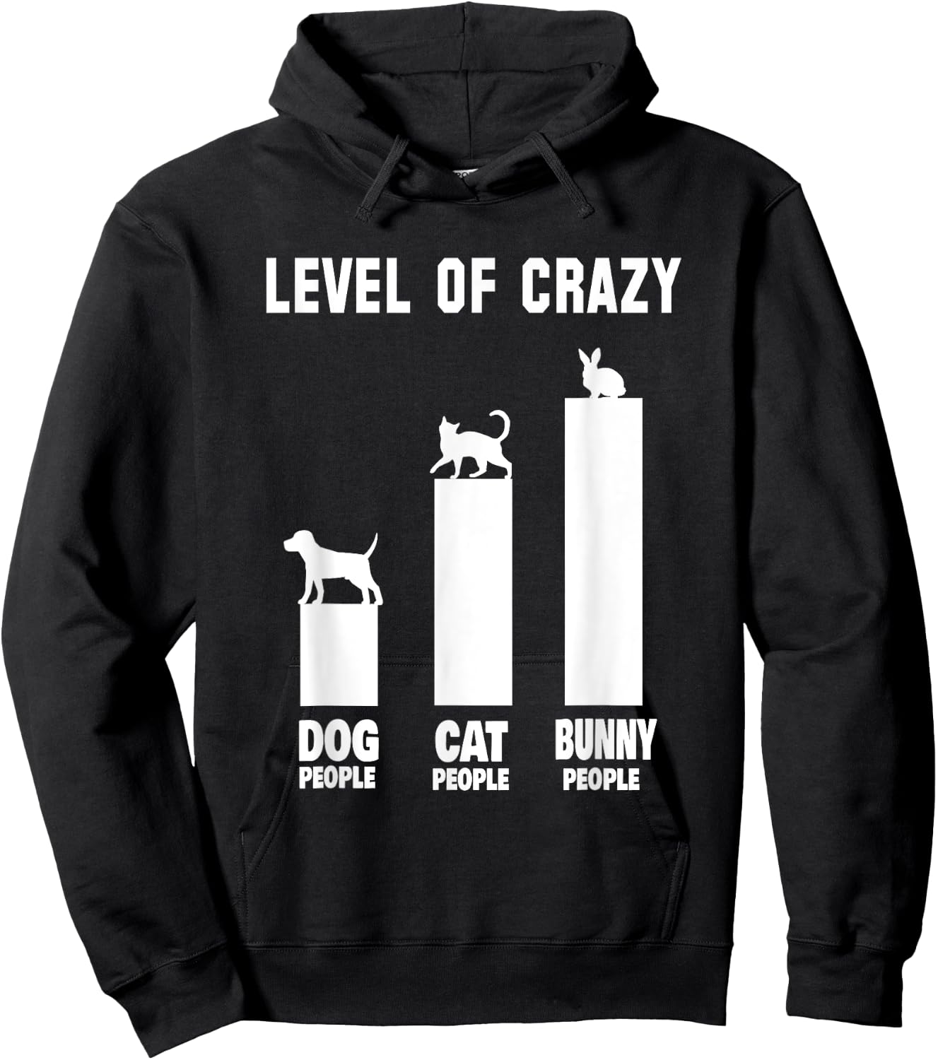 Bunny Outfit Rabbit Owners Level Of Crazy Bunny People Hoodie - Hoodie | Black