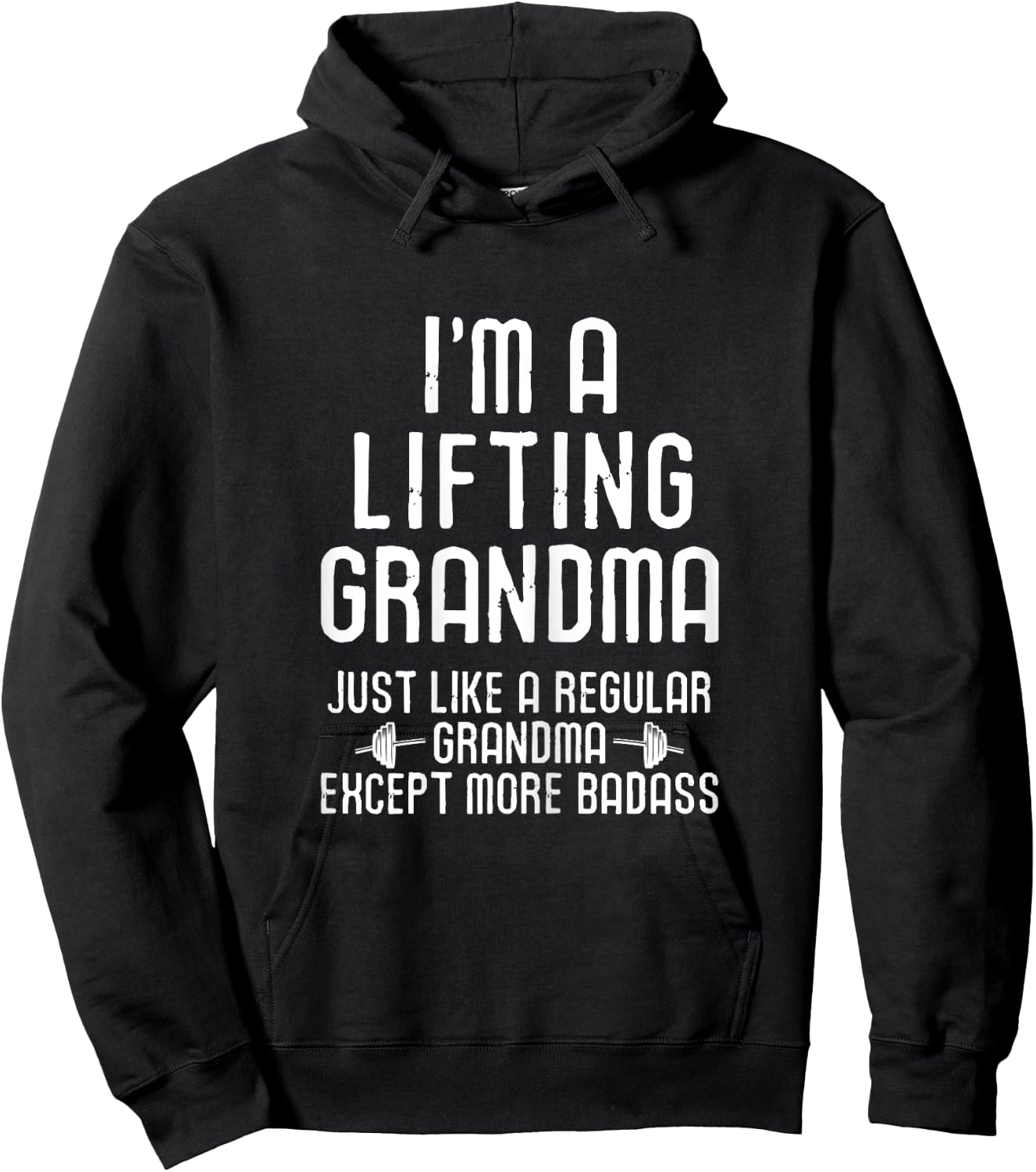 Workout Motivational I'm A Lifting Grandma Funny Gym Hoodie - Hoodie | Black