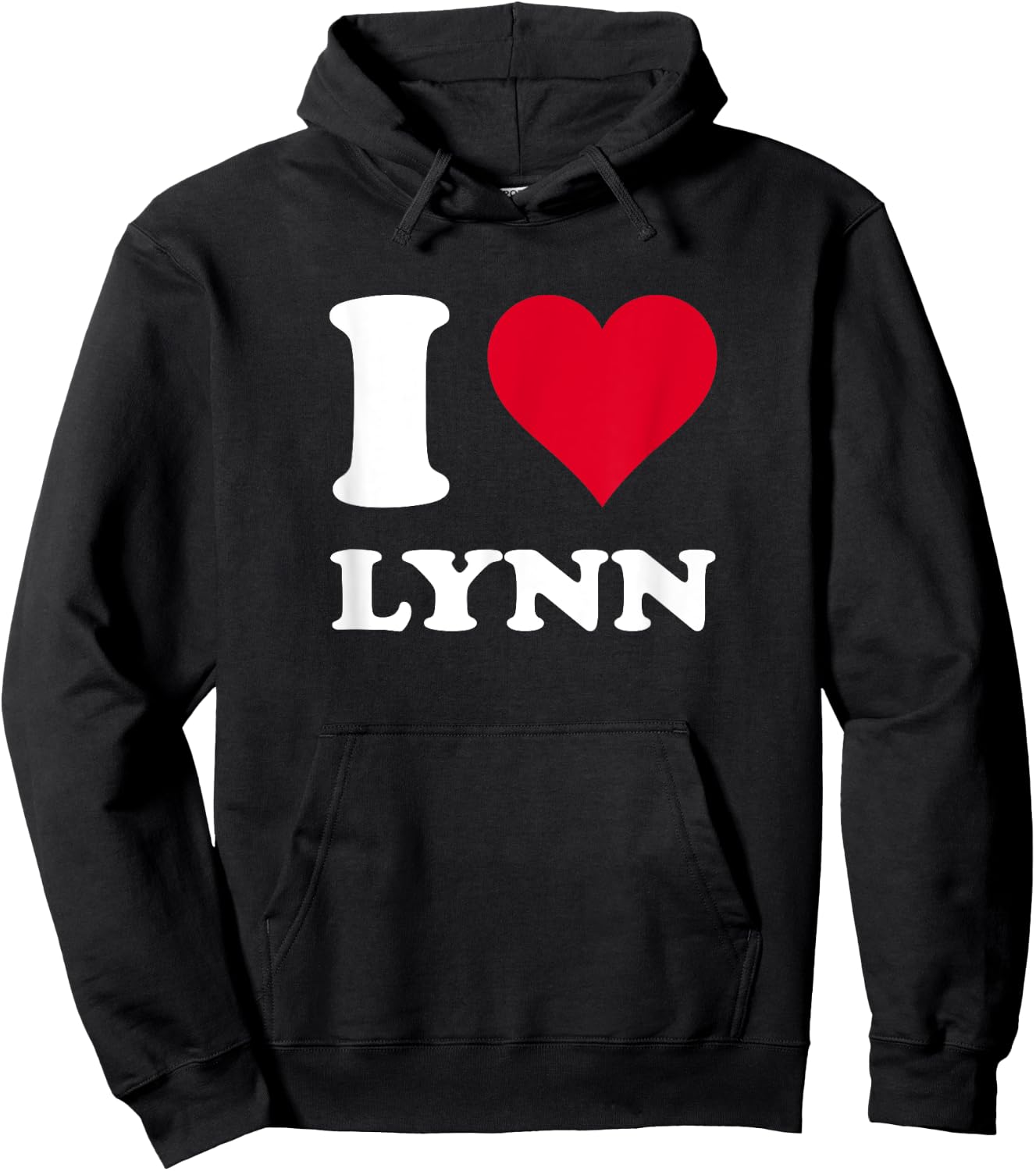 Red Heart I Love Lynn Hoodie - Hoodie | Black