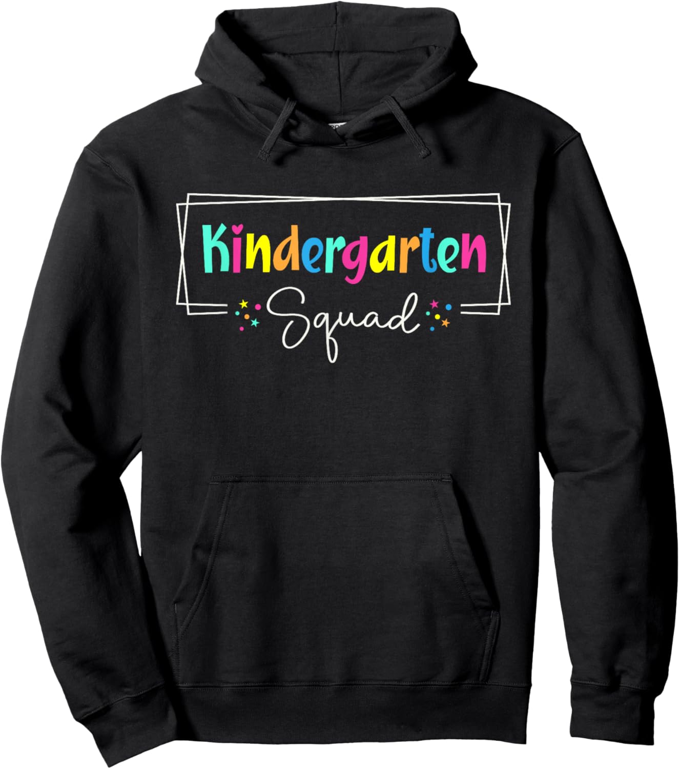 Cute Kindergarten Squad Crew Team Back To School Teacher Hoodie - Hoodie | Black