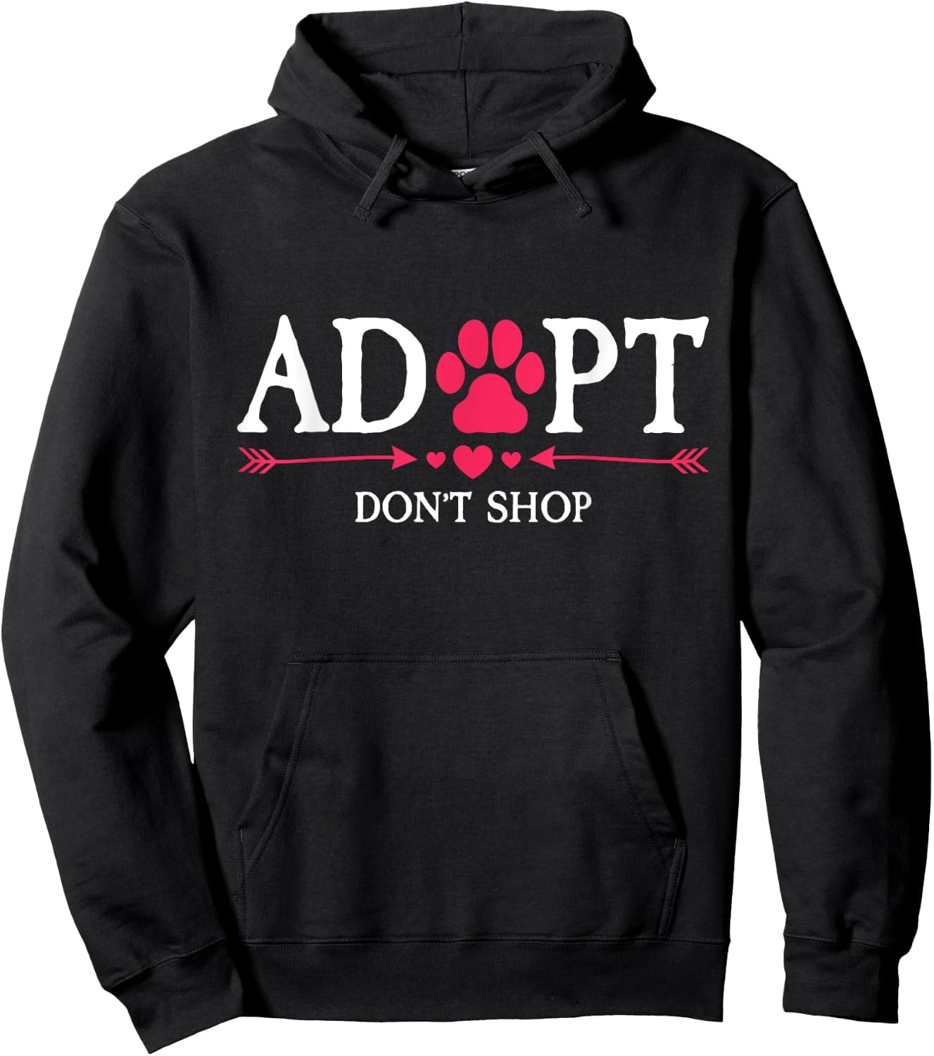 Rescued Is My Favorite Breed Adopt Don't Shop Dog Lovers Hoodie - Hoodie | Black