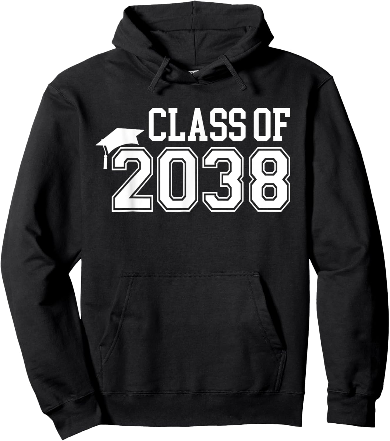 Pre-k Class of 2038 First Day School Grow with Me Graduation Hoodie - Hoodie | Black