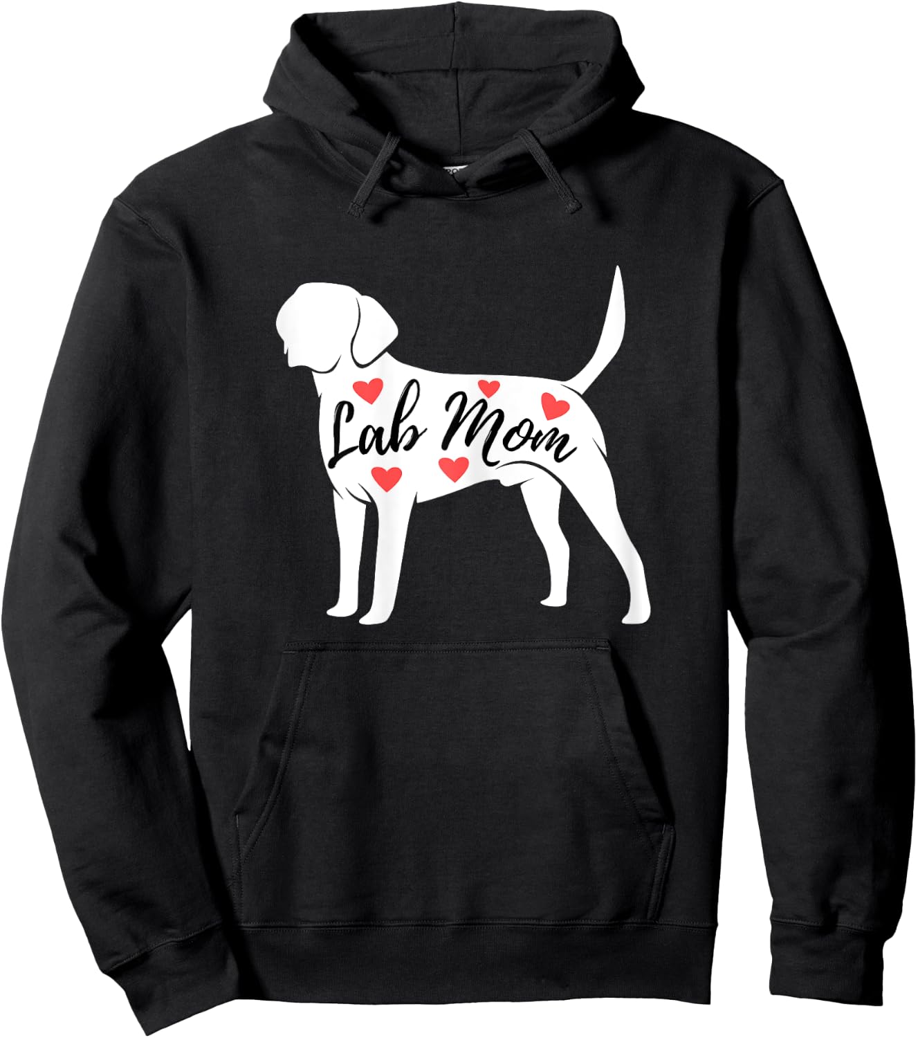 Lab Mom - Labrador Retriever Lover Dog Owner Pet Girls Kids Hoodie - Hoodie | Black