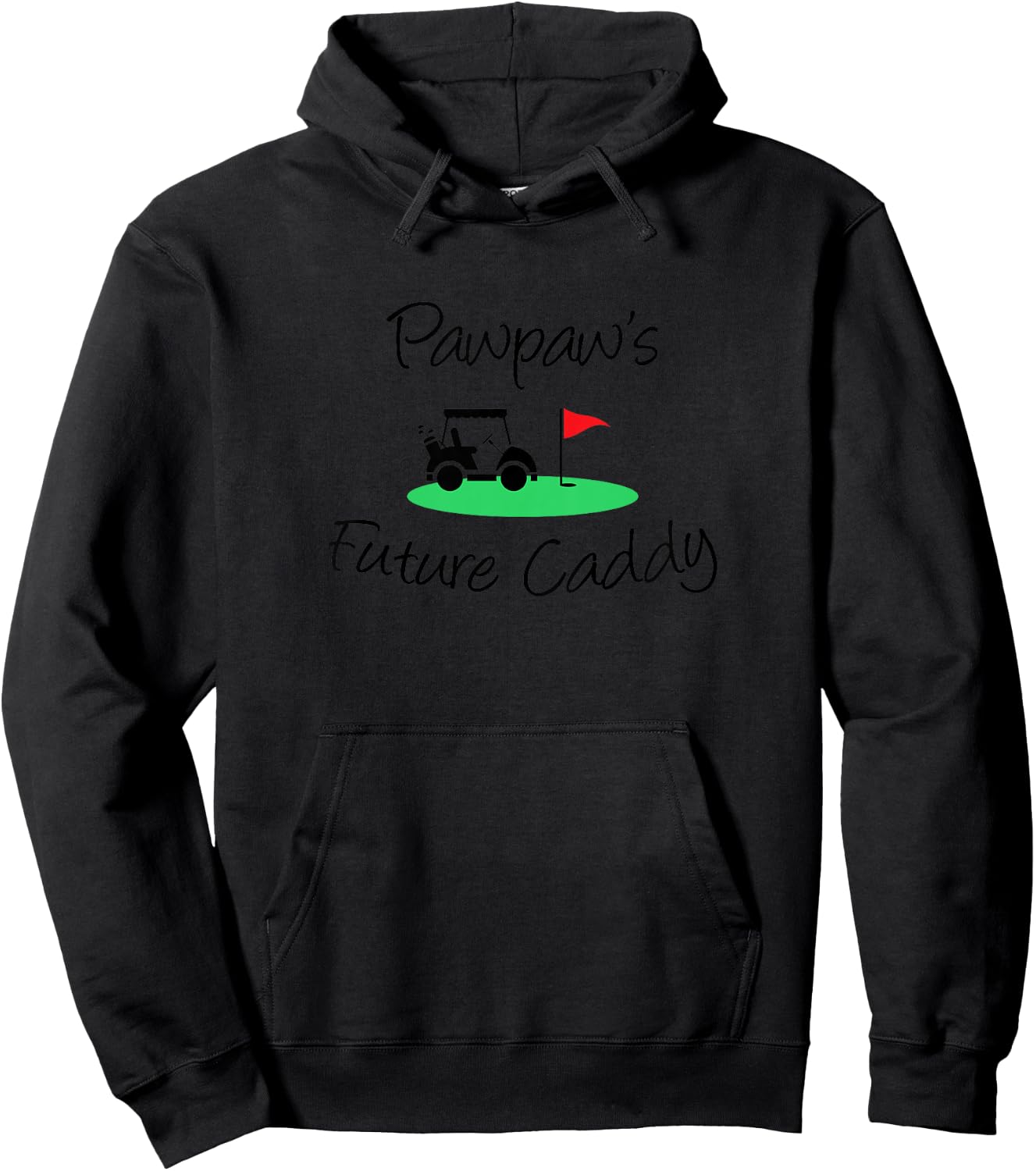 Kids Pawpaw's Future Caddy Cute Grandchild Golf Hoodie - Hoodie | Black