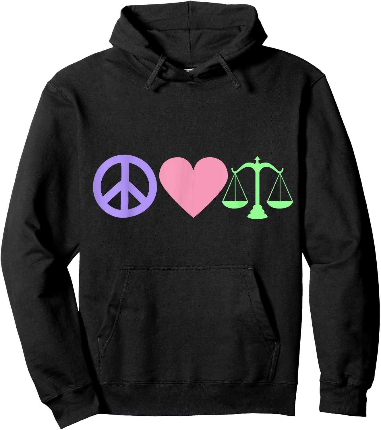 Peace Love Law Hoodie - Hoodie | Black