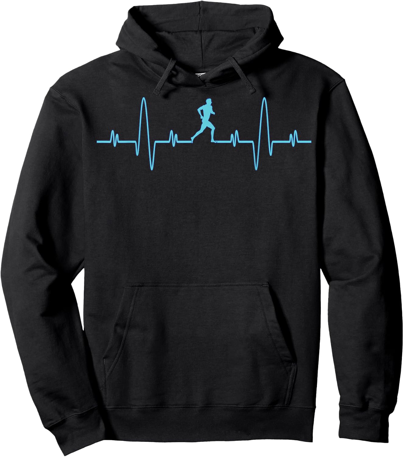 Funny Running Heartbeat Shirt - Runners & Joggers Cool Gifts Hoodie - Hoodie | Black