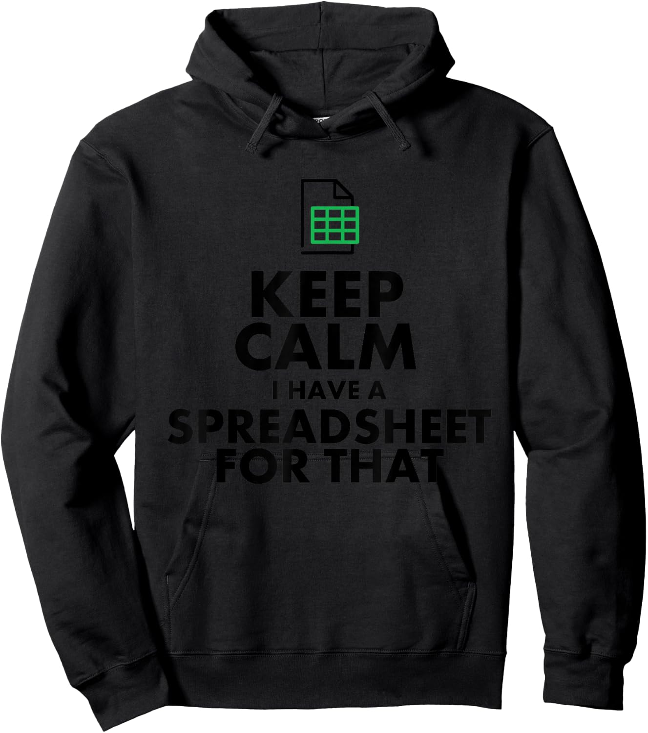 Funny Excel Spreadsheets Lover Gift | Accountant Men Women Hoodie - Hoodie | Black