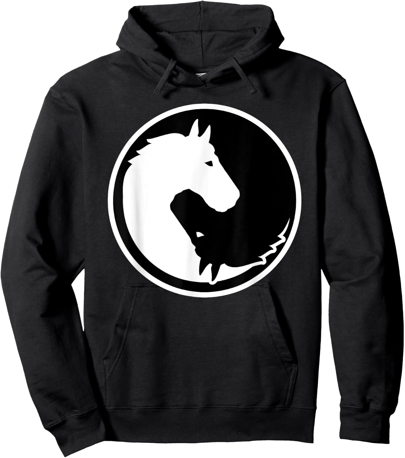 Horse yin and yang Hoodie - Hoodie | Black