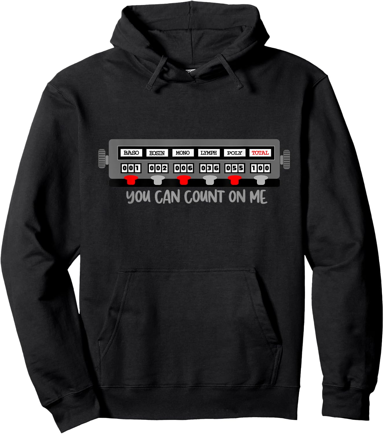 Fuuny Scientist, Lab Tech, Count On Me, Hematology, Lab Week Hoodie - Hoodie | Black