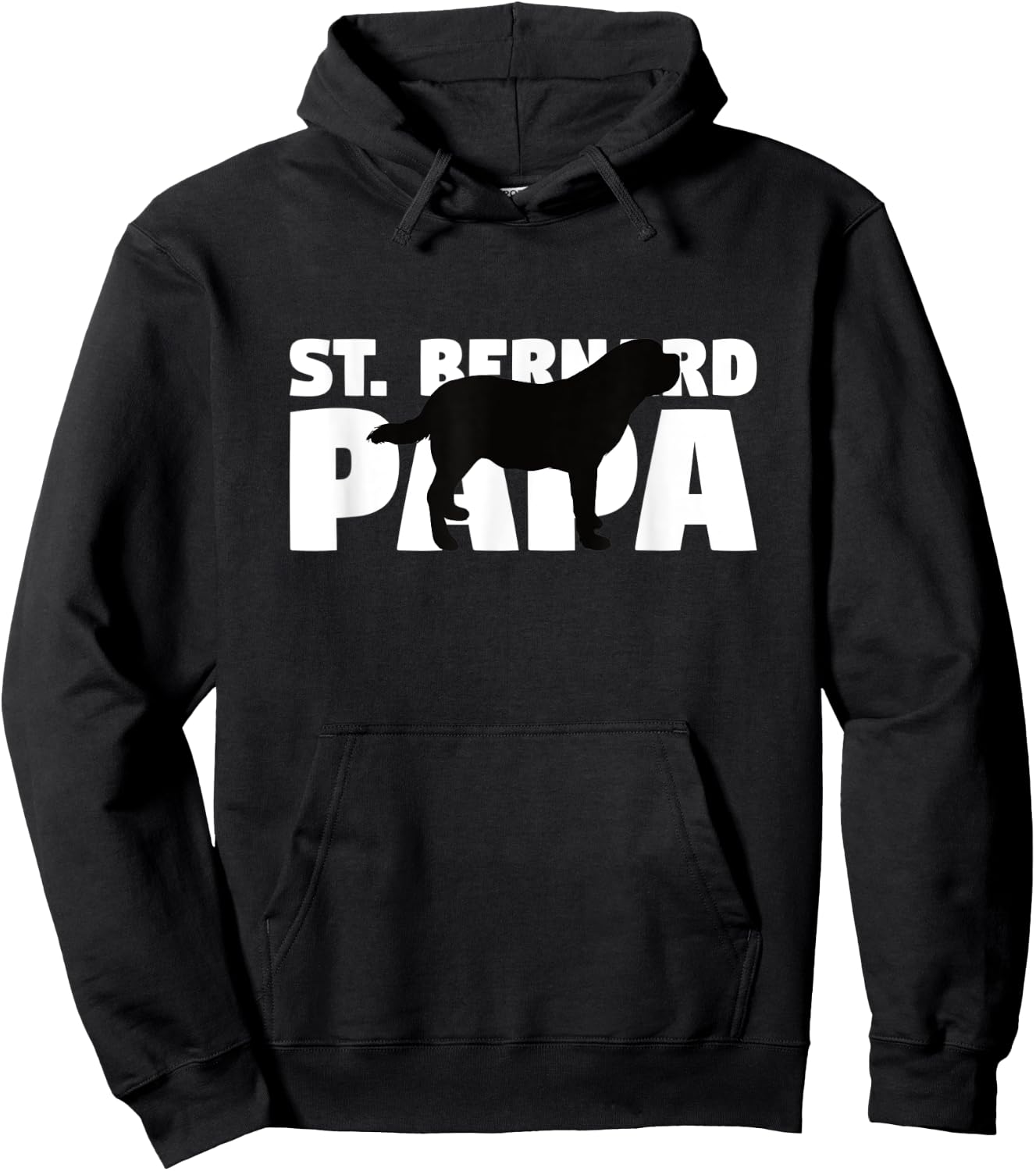 Saint Bernard Gift Dog Dad St. Bernard Papa Women Kids Hoodie - Hoodie | Black