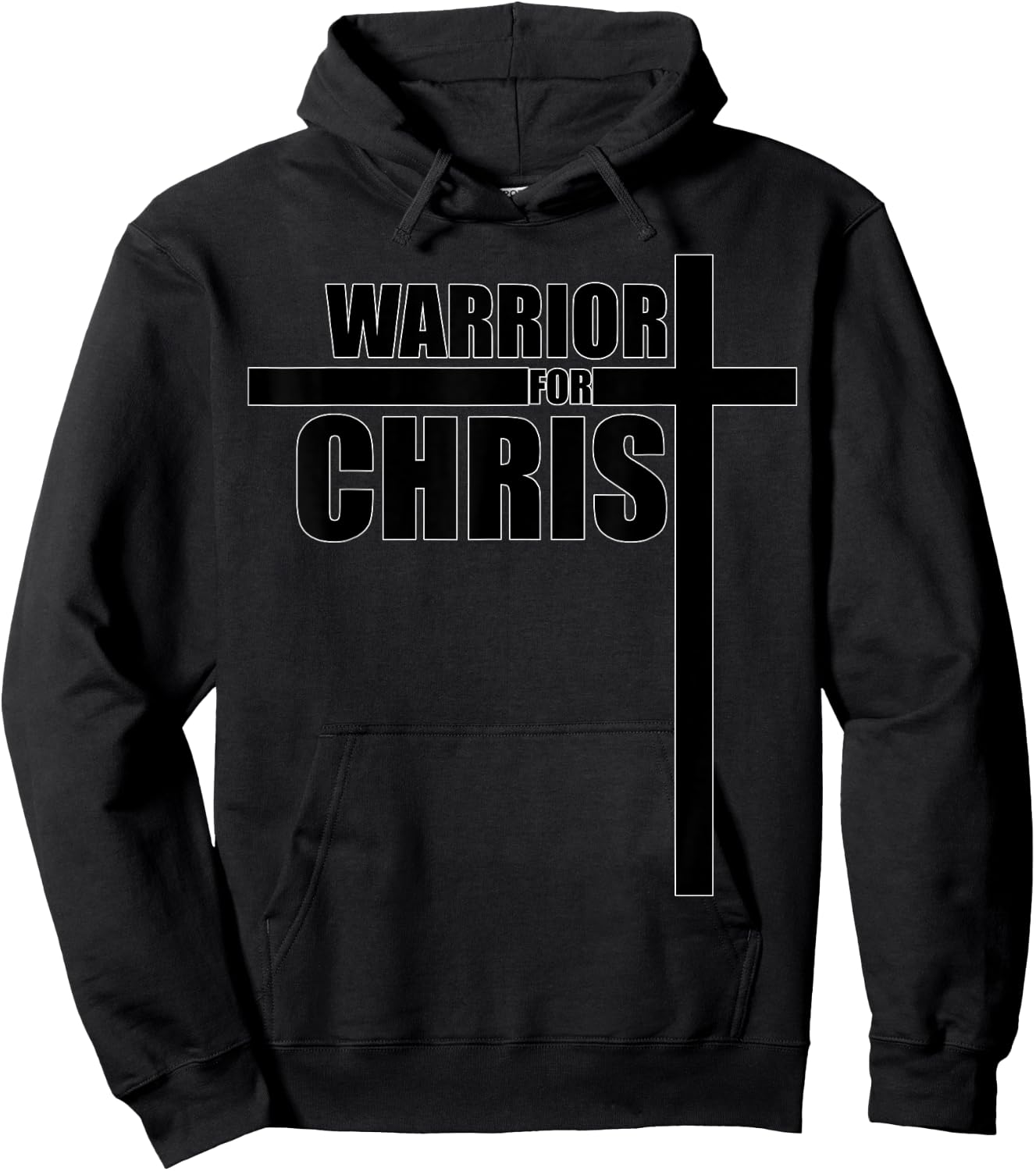 Positive And Encouraging Christian Cross Warrior For Christ Hoodie - Hoodie | Black