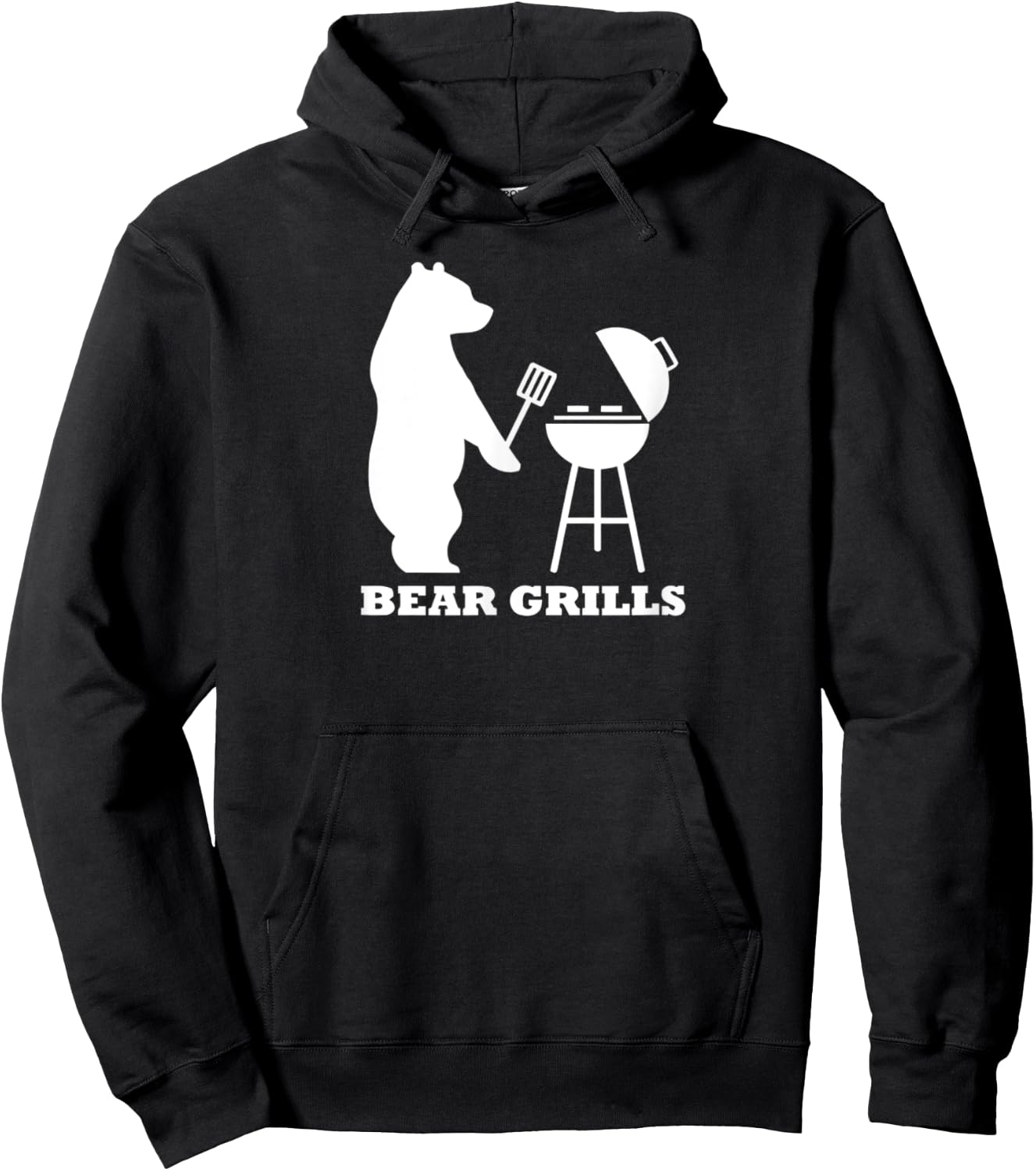 Bear Grills- Funny Bear Grilling BBQ Grill Bear Gifts Hoodie - Hoodie | Black