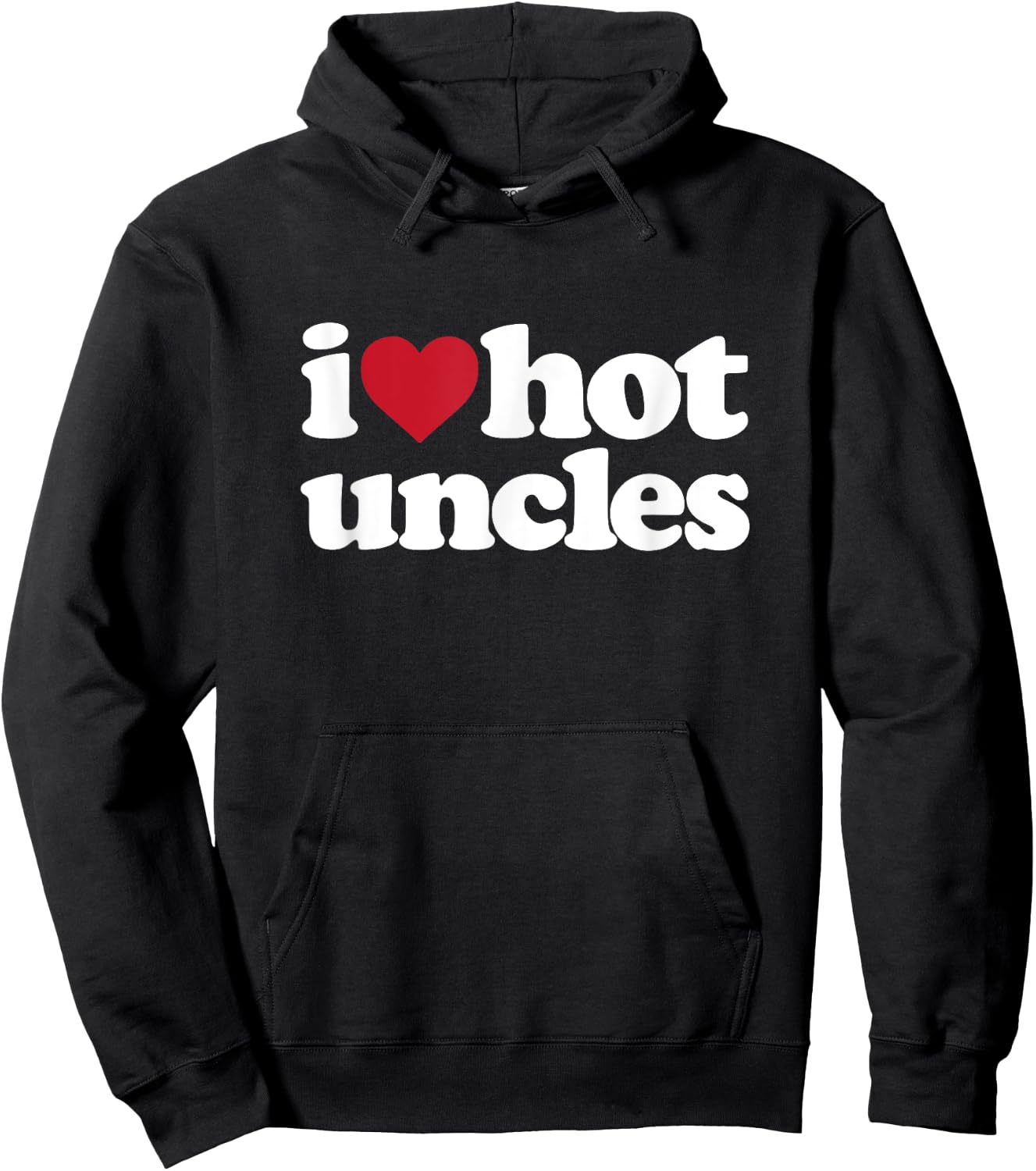 I Heart Hot Uncles Hoodie - Hoodie | Black