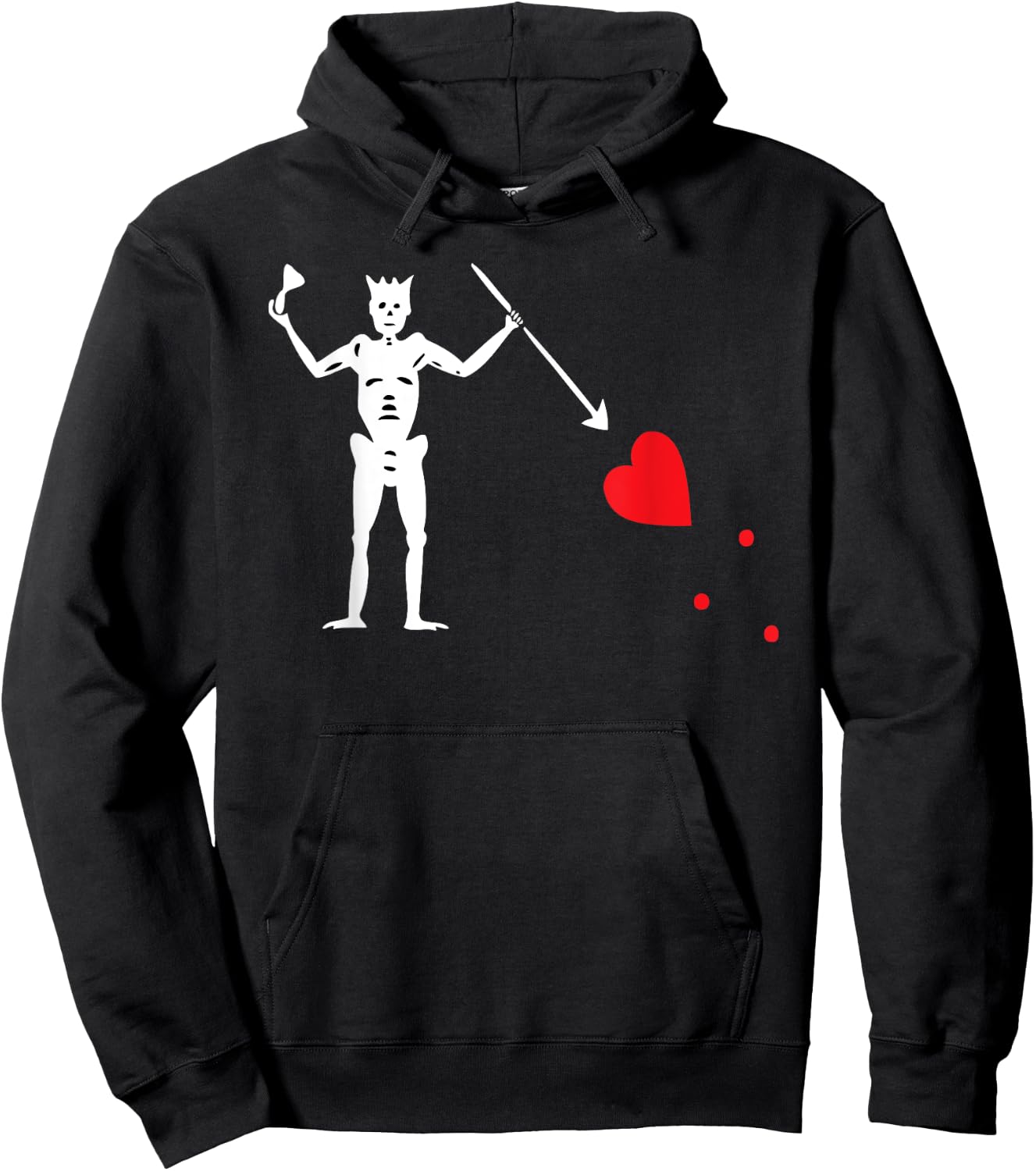 Teerific Teez: PIRATE FLAG (BLACK BEARD) Hoodie - Hoodie | Black
